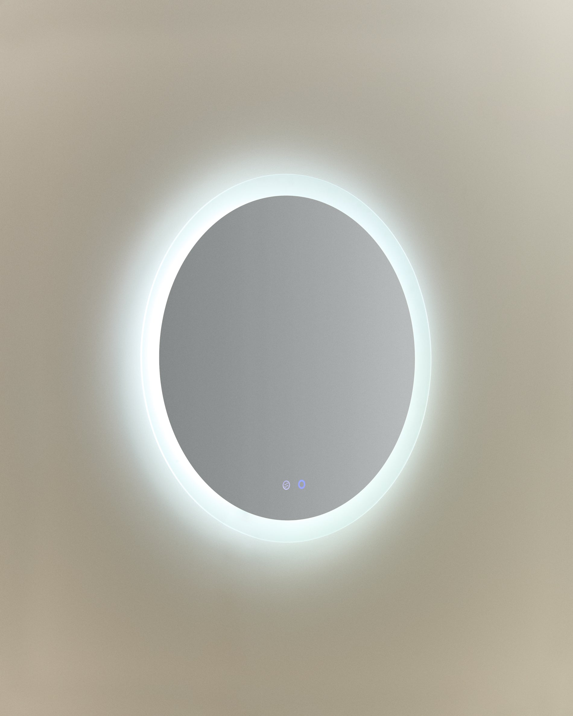 Mervi round bathroom mirror with LED light and anti-fog Ø 60cm - Product View