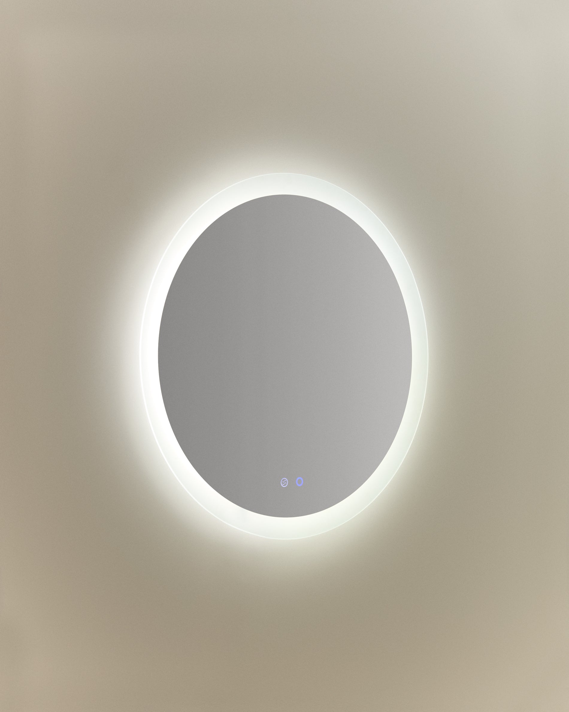 Mervi round bathroom mirror with LED light and anti-fog Ø 60cm - Product View
