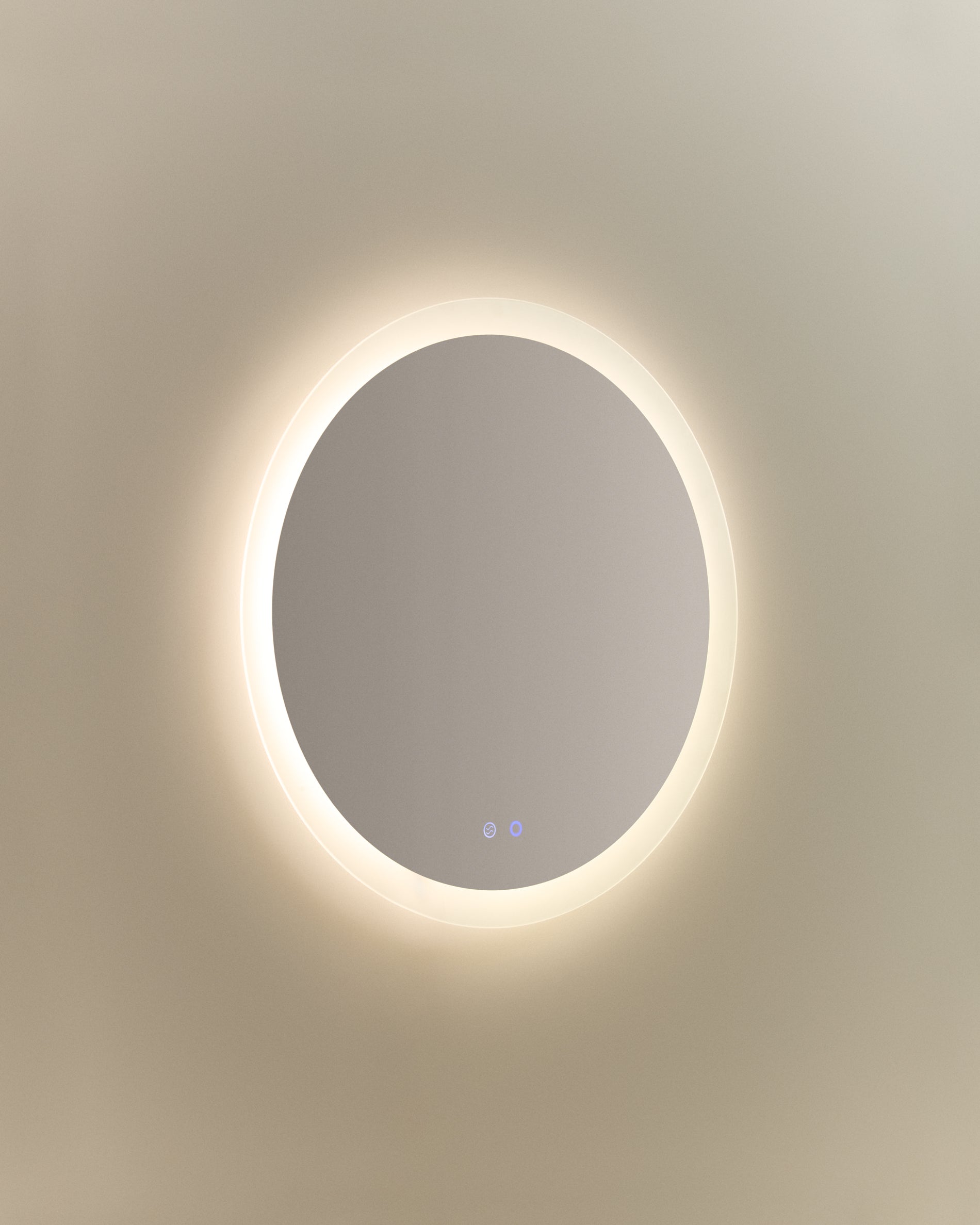 Mervi round bathroom mirror with LED light and anti-fog Ø 60cm - Product View