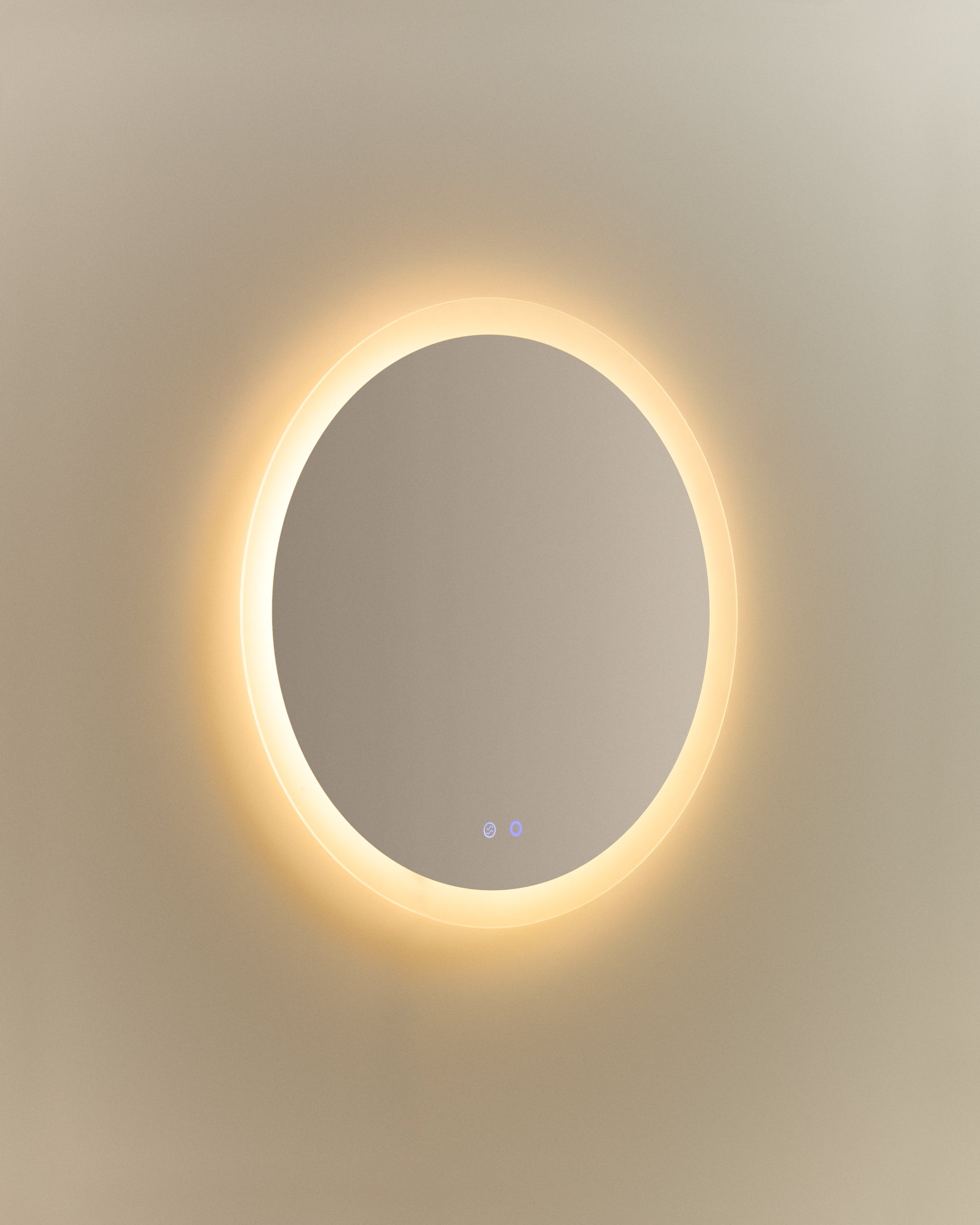 Mervi round bathroom mirror with LED light and anti-fog Ø 60cm - Product View