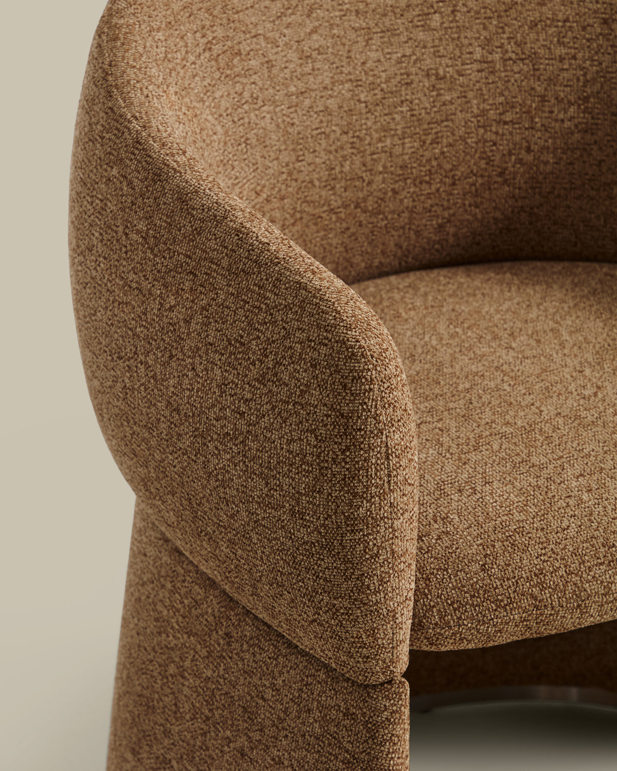 Bosca brown chenille chair - Detail