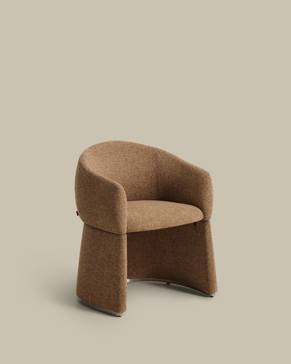 Bosca brown chenille chair - Product View