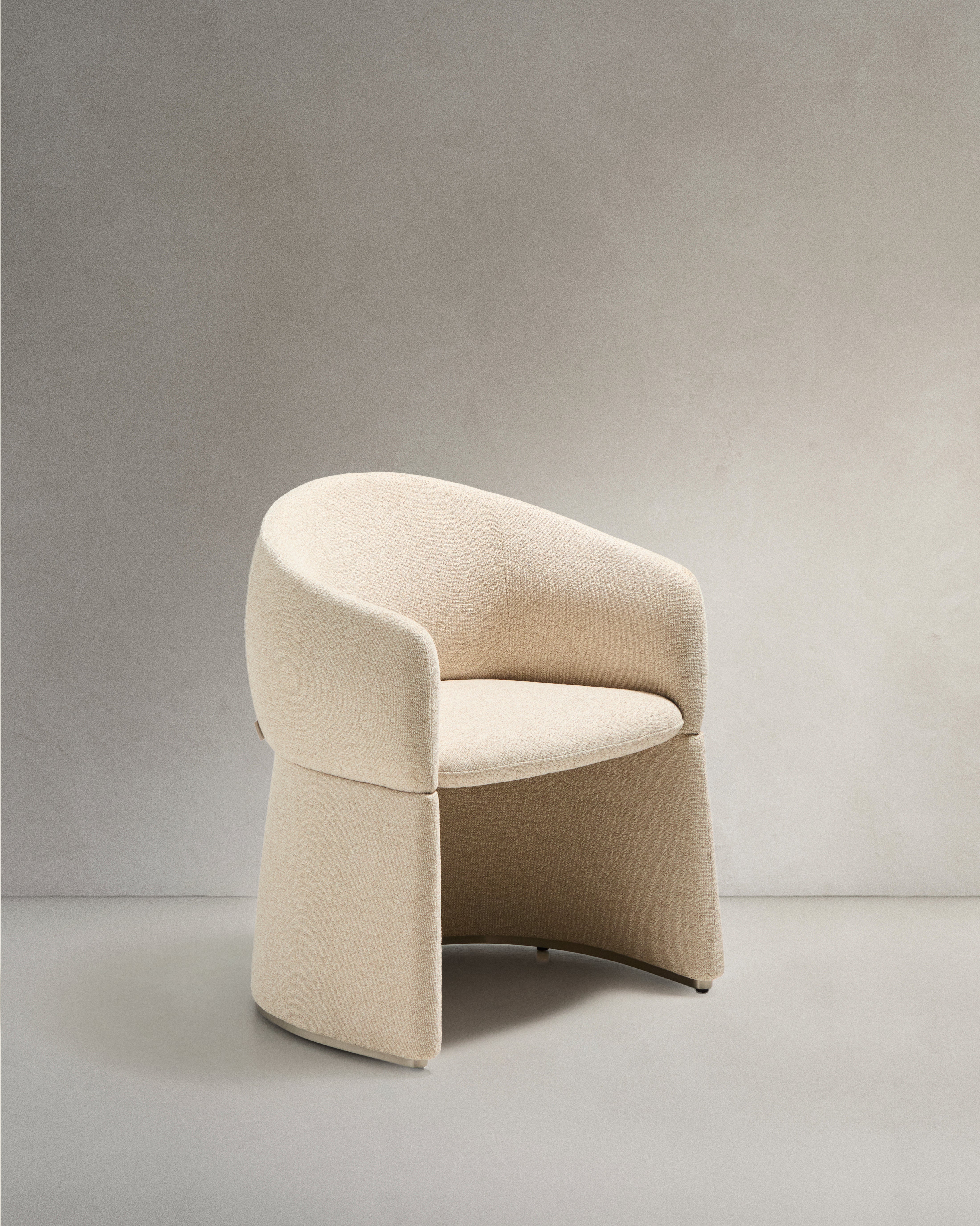 Bosca beige chenille chair - Product Image