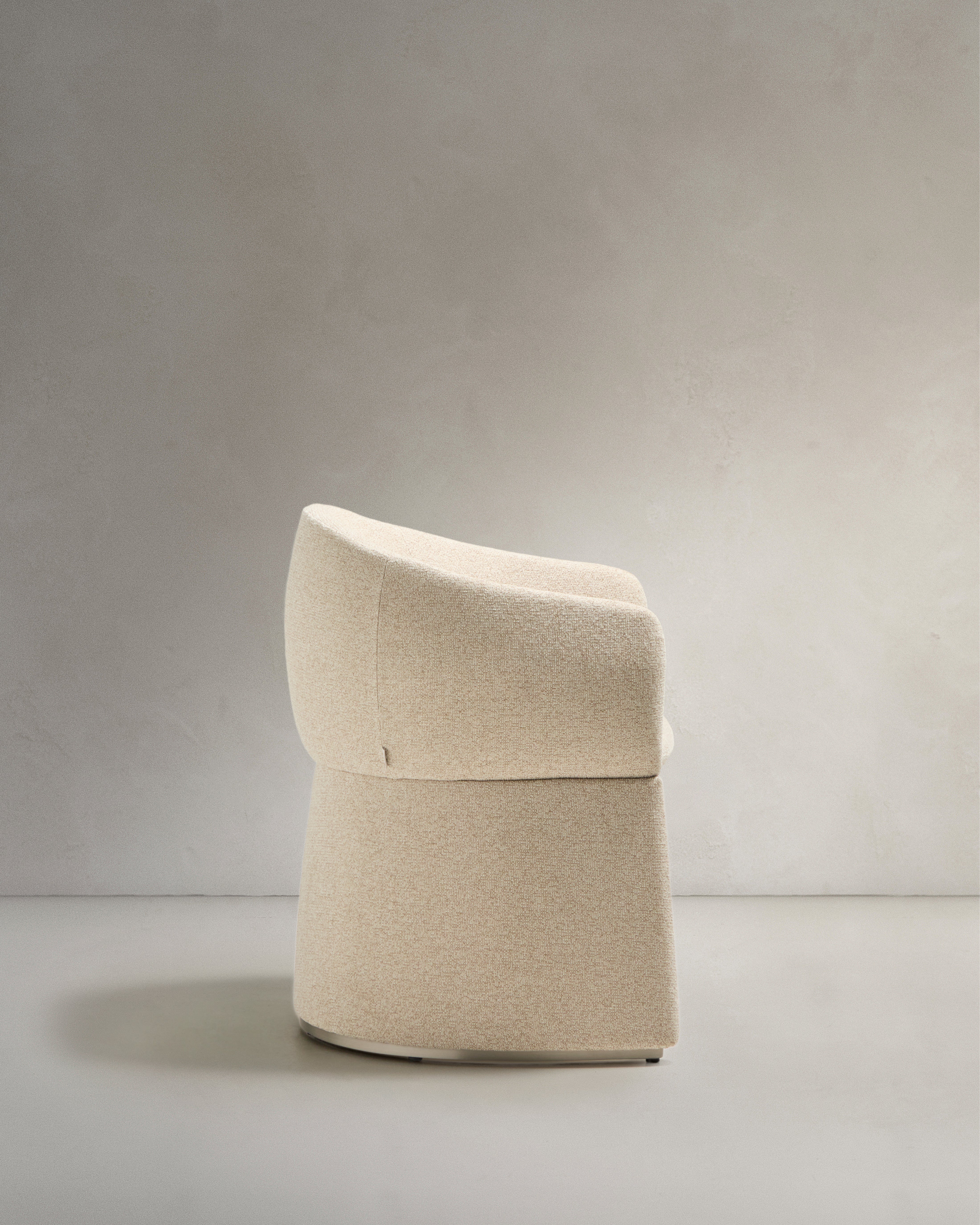 Bosca beige chenille chair - Product Image