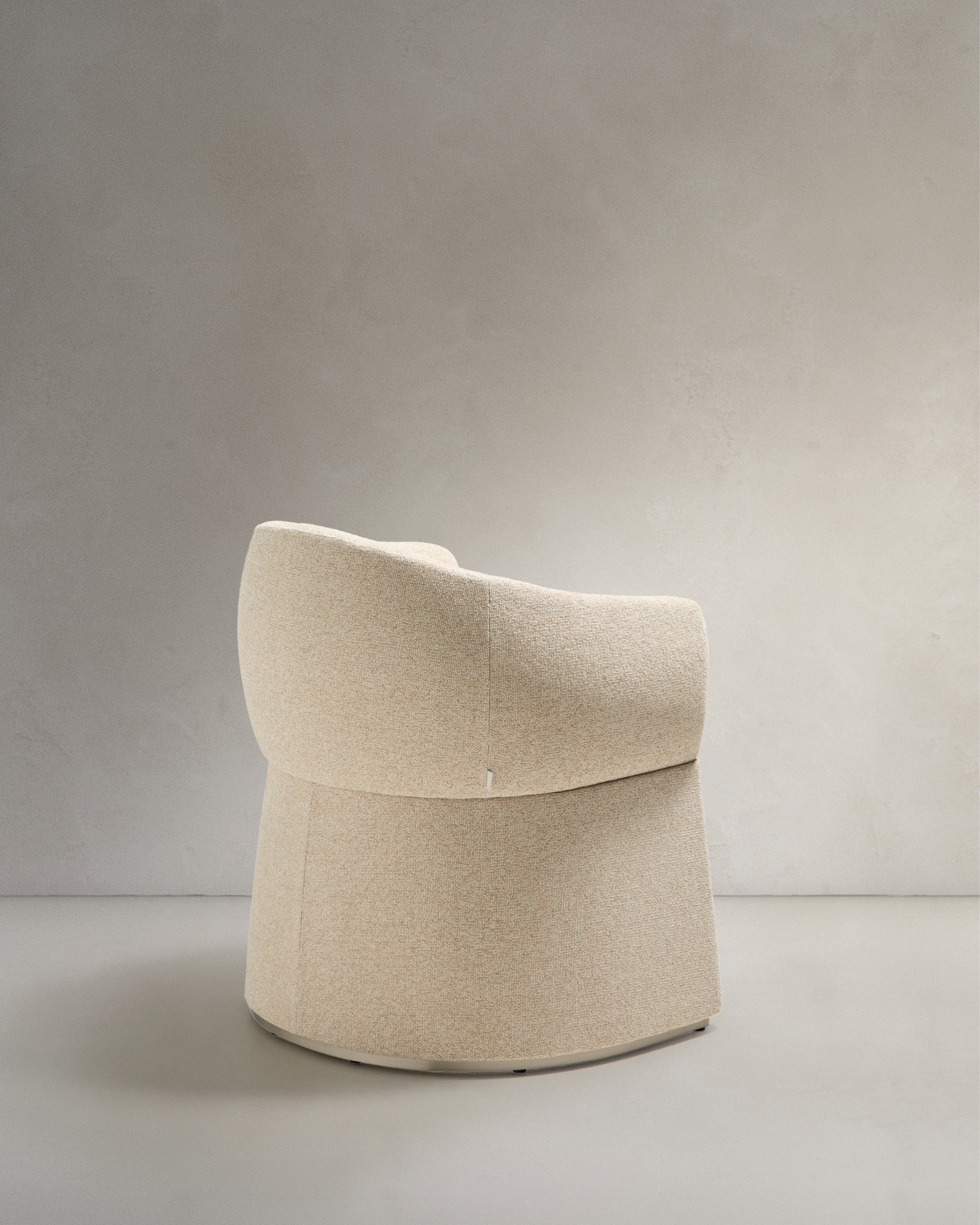 Bosca beige chenille chair - Product Image