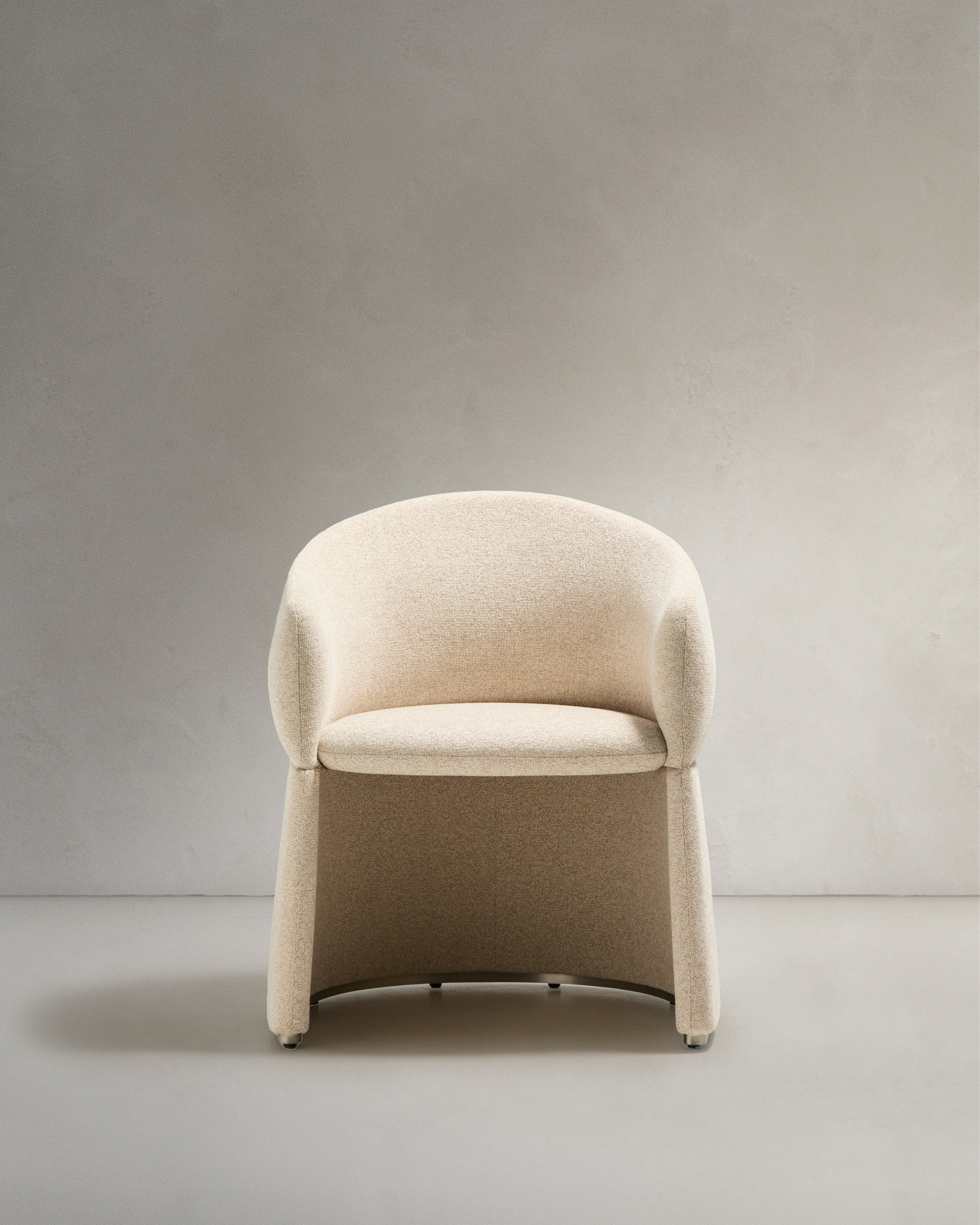 Bosca beige chenille chair - Product Image