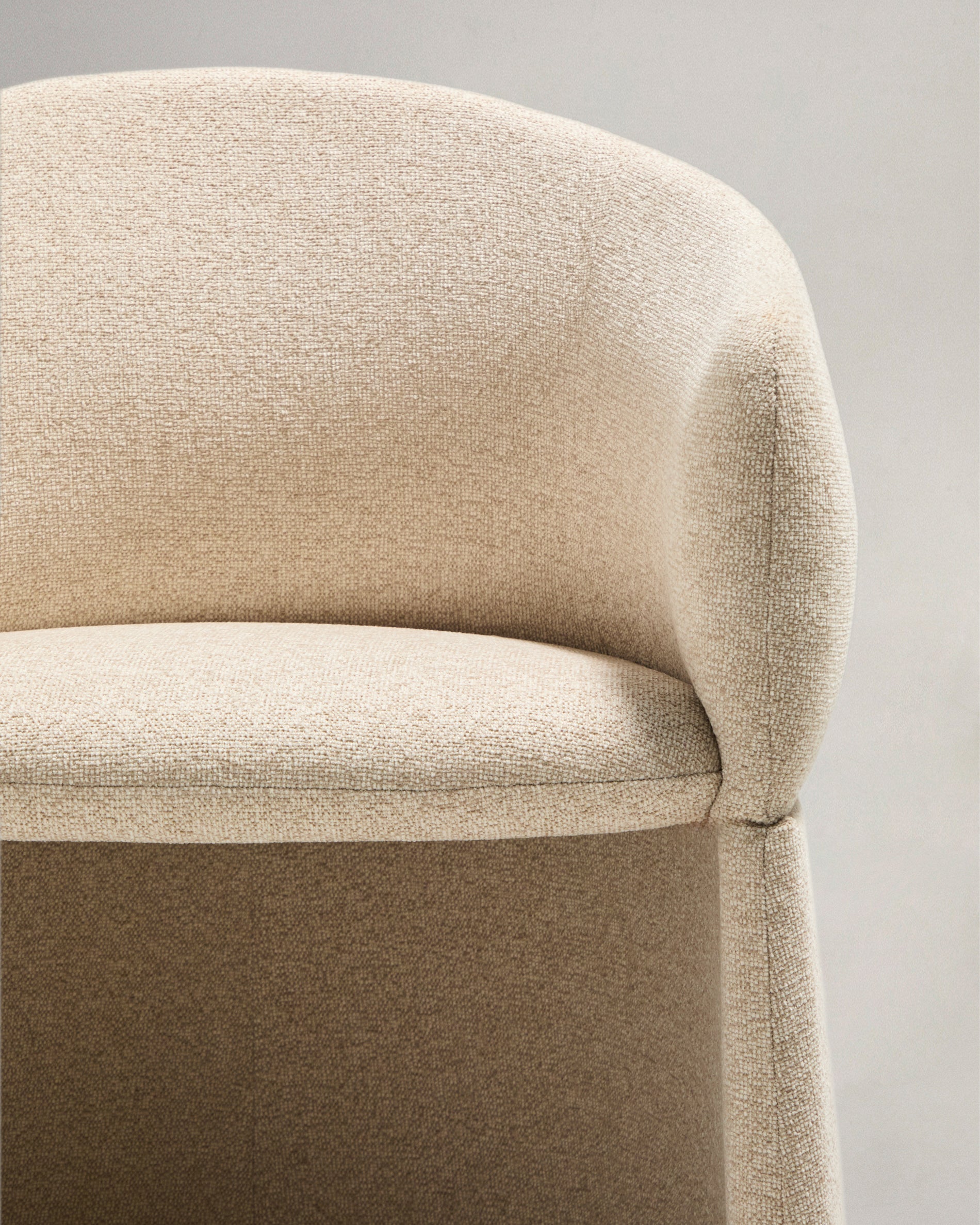 Bosca beige chenille chair - Detail