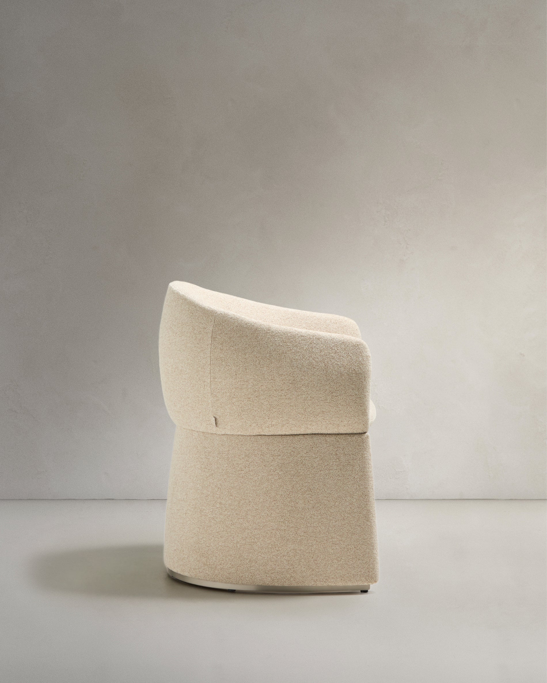 Bosca beige chenille chair - Product View