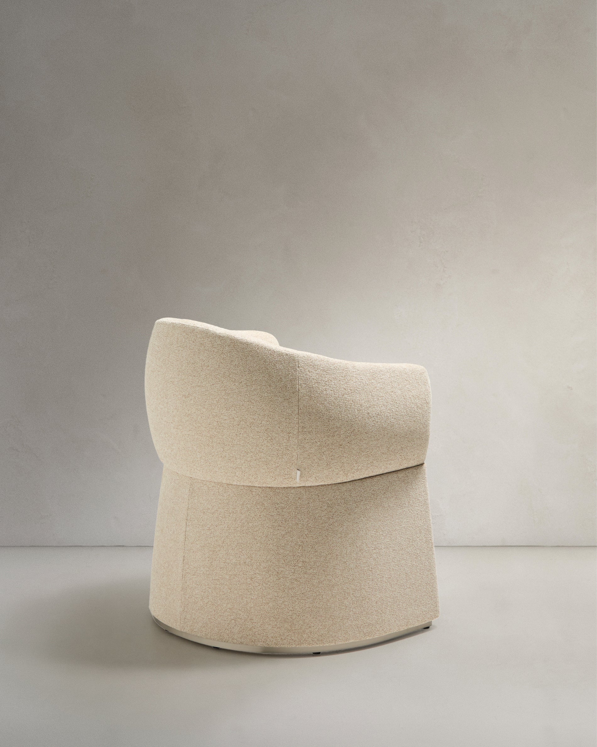 Bosca beige chenille chair - Product View