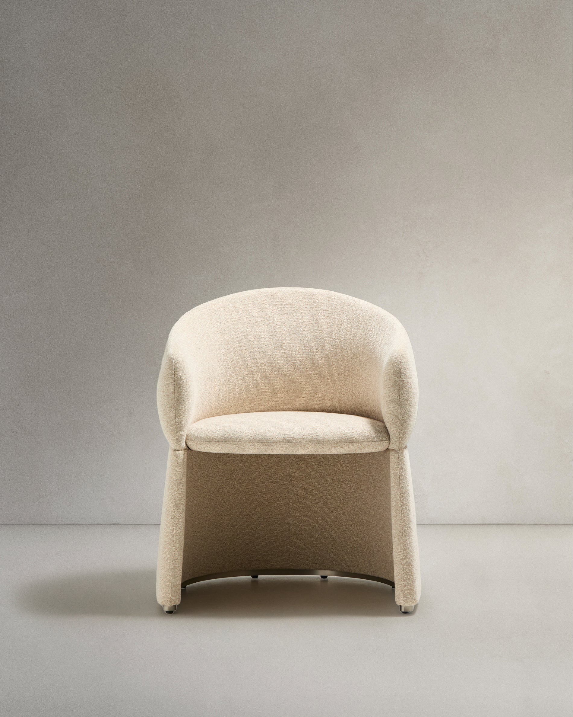 Bosca beige chenille chair - Product View