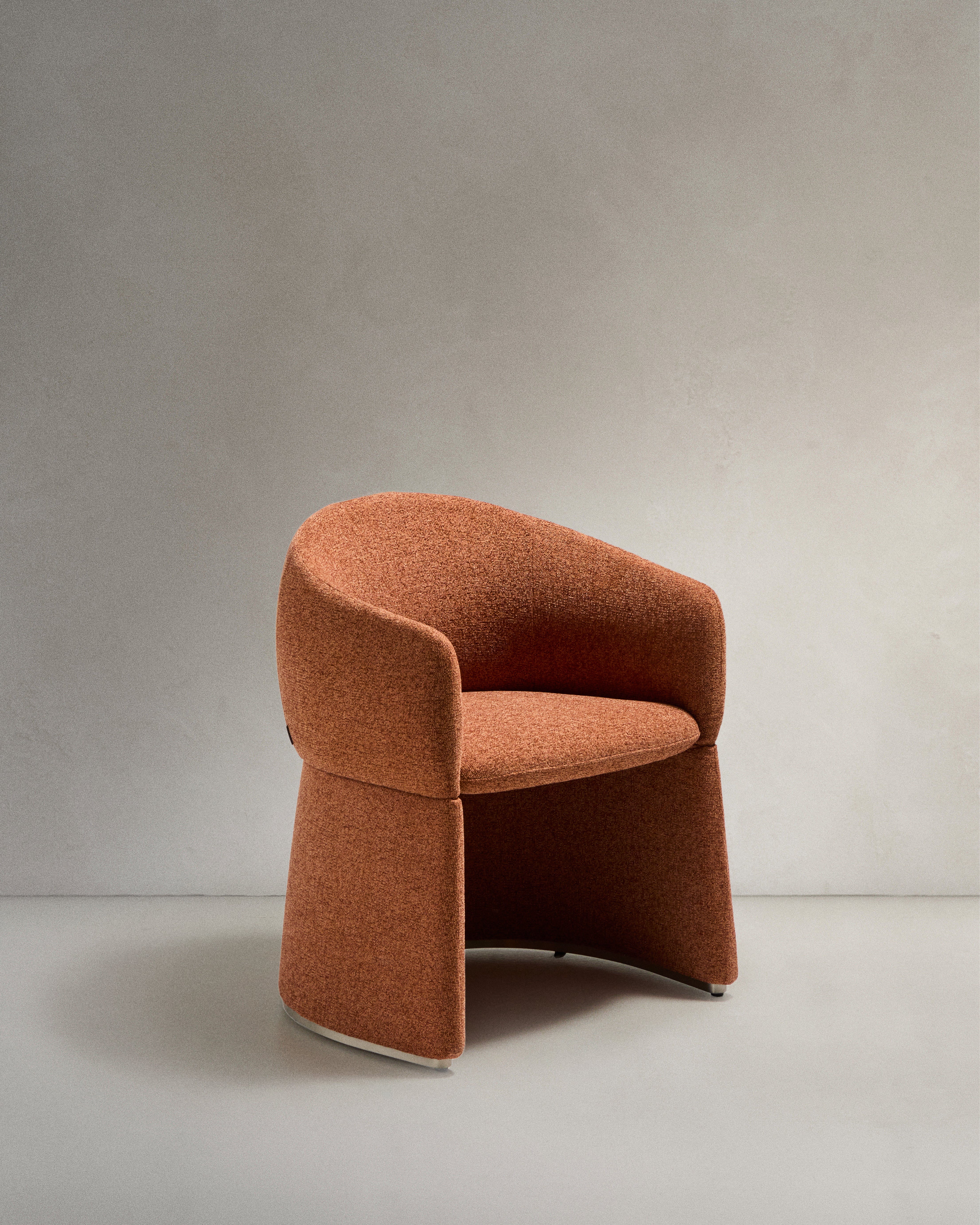 Bosca terracotta chenille chair - Product Image