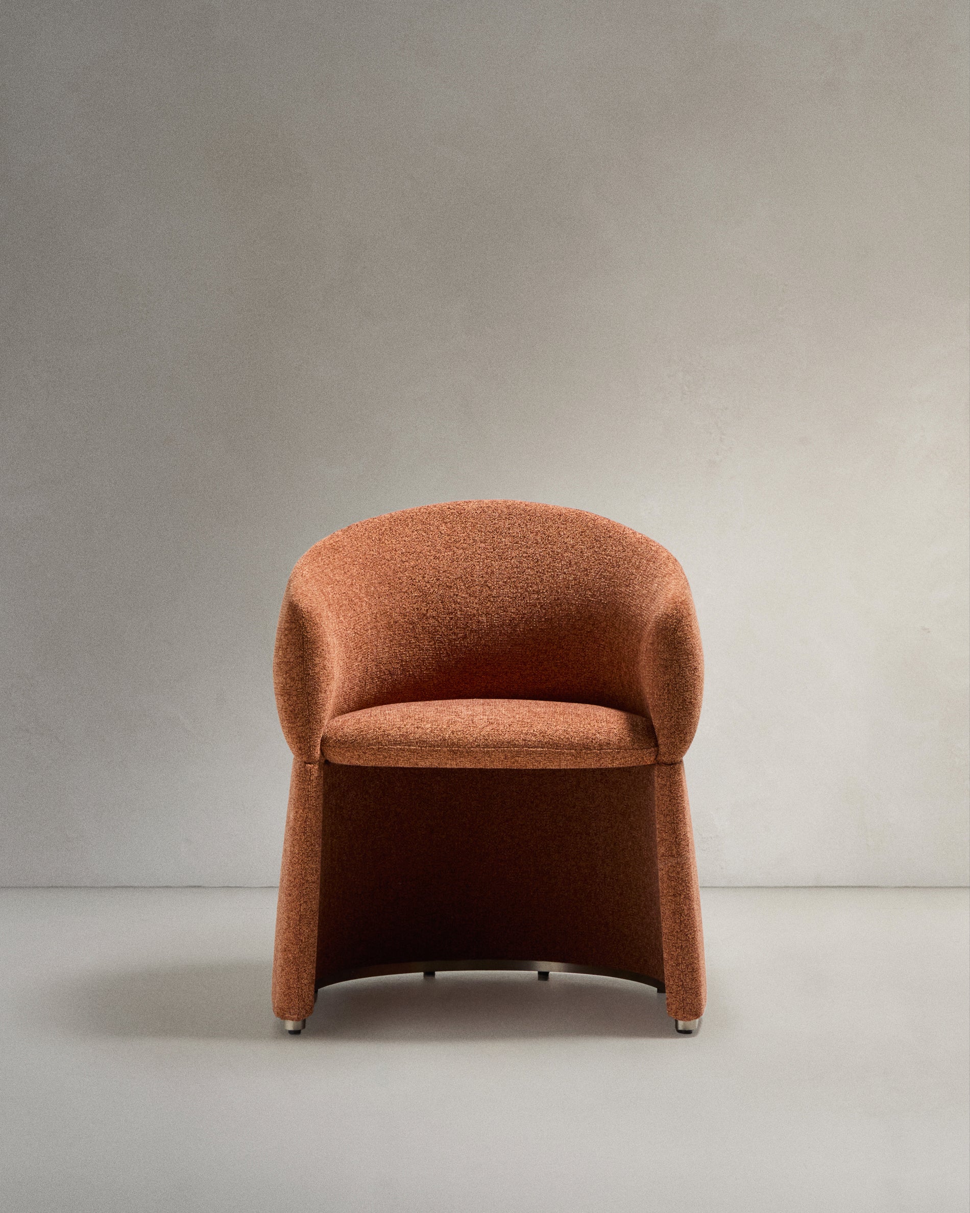 Bosca terracotta chenille chair - Product View