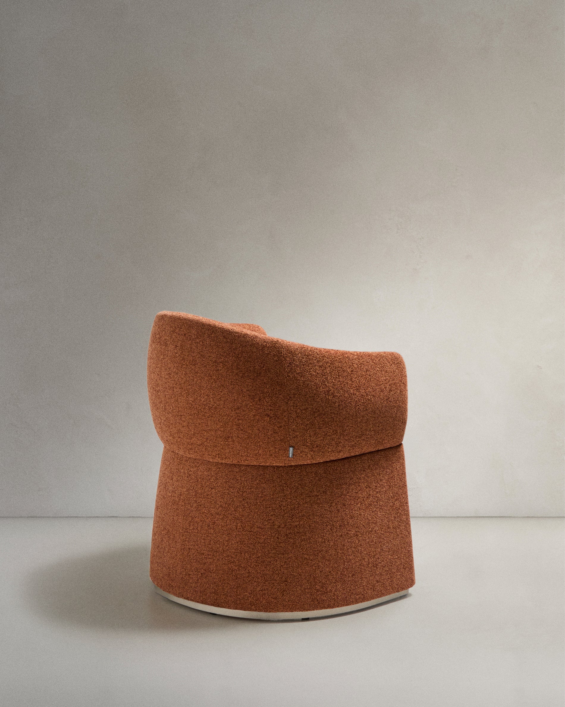 Bosca terracotta chenille chair - Product View