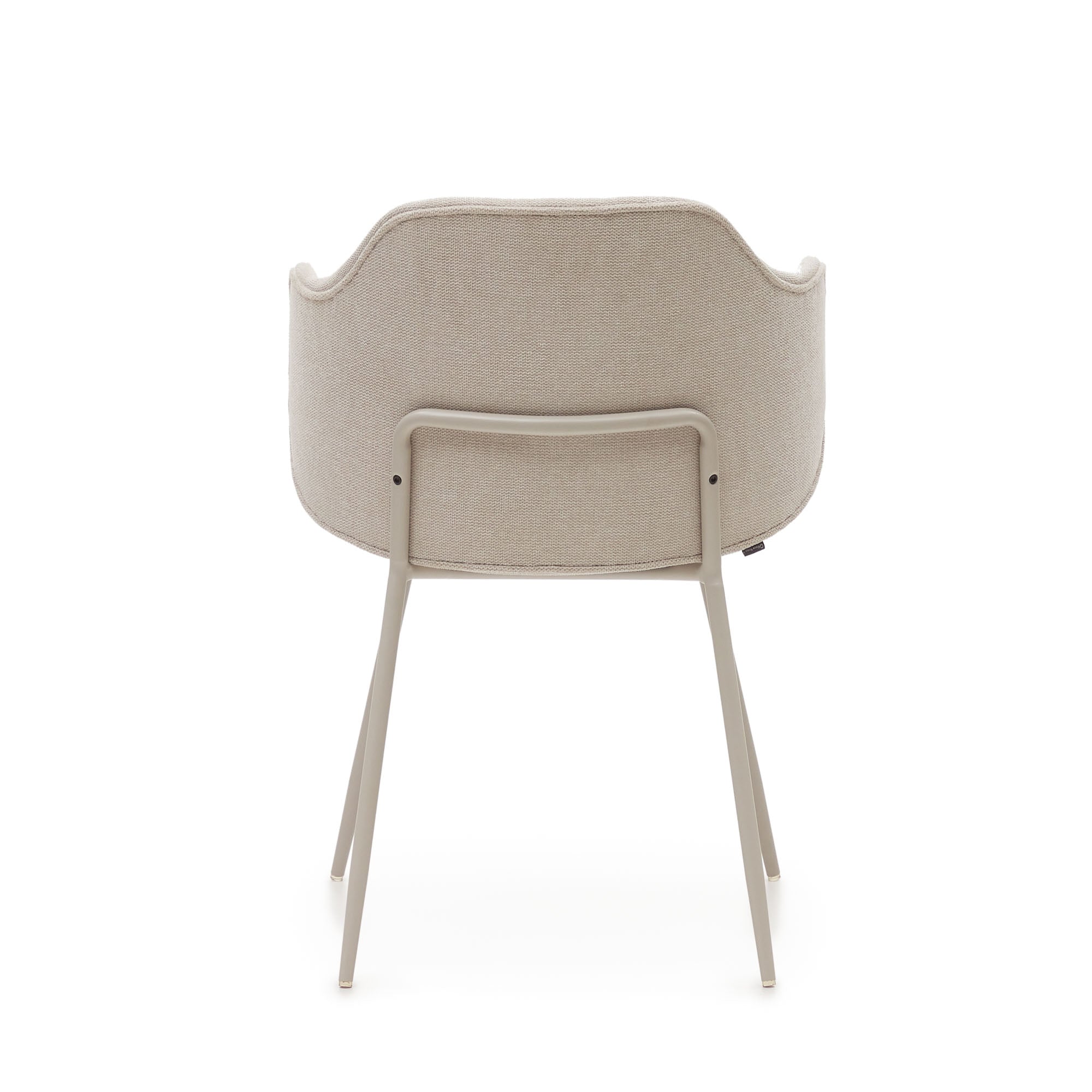Yunia chair in beige with steel legs in a painted beige finish FSC 100% - Product Image