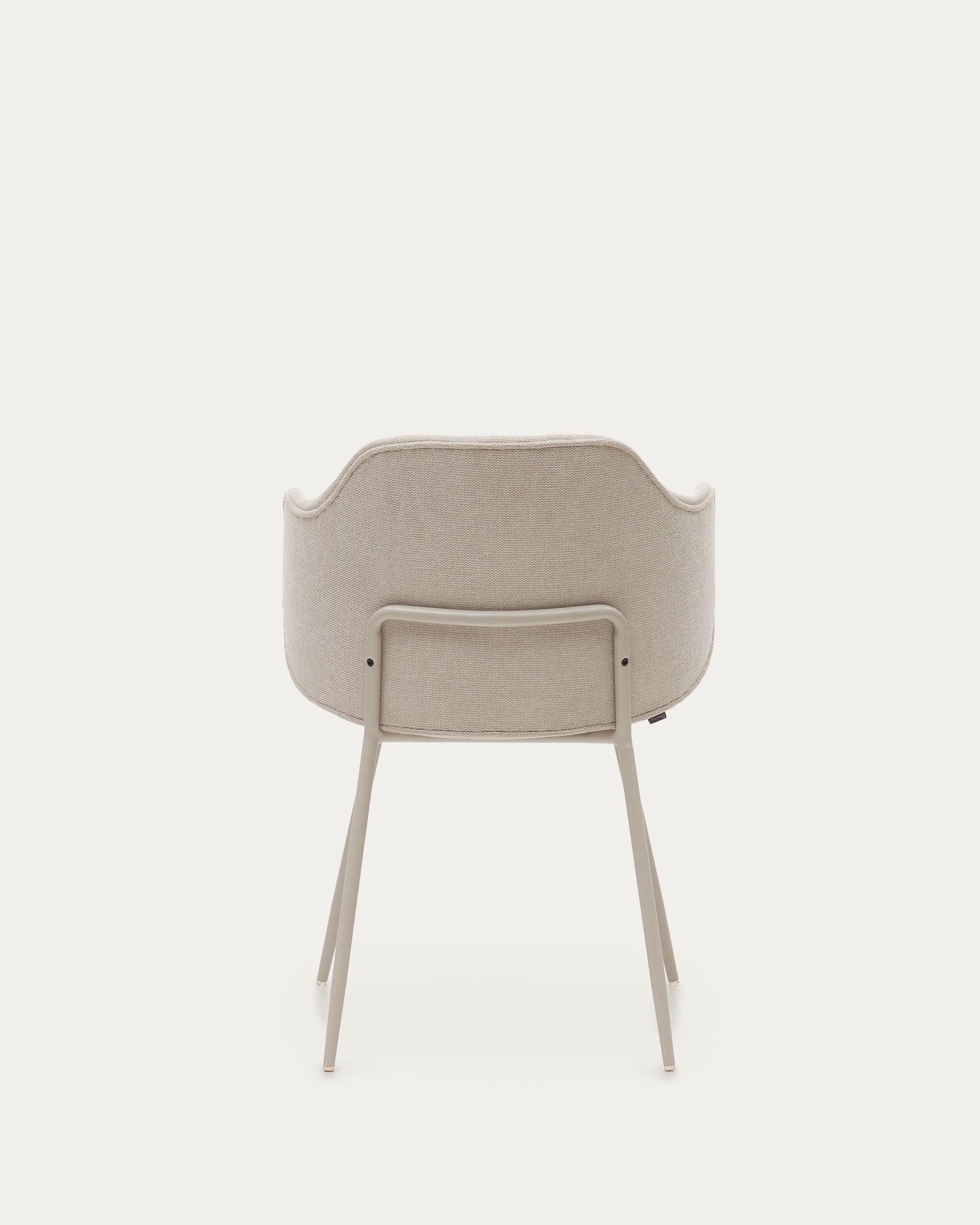 Yunia chair in beige with steel legs in a painted beige finish FSC 100% - Product View