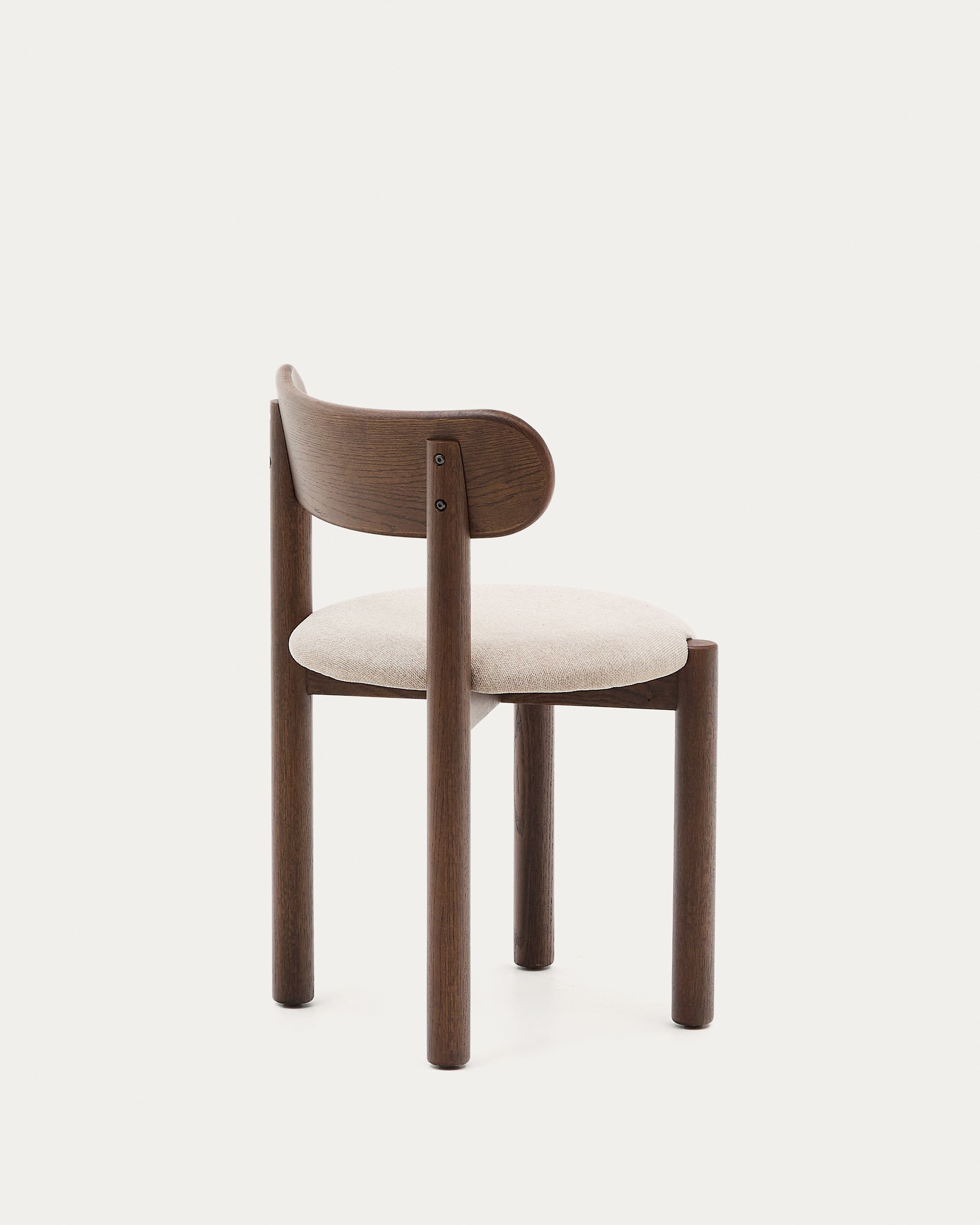 Nebai chair in black chenille, solid oak structure and black Finish FSC MIX Credit