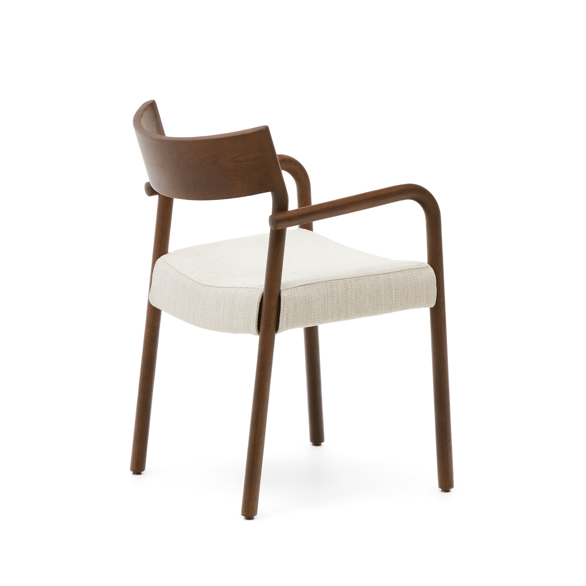 Falconera chair with a removable cover in solid oak wood with walnut finish FSC Mix Credit - Product Image
