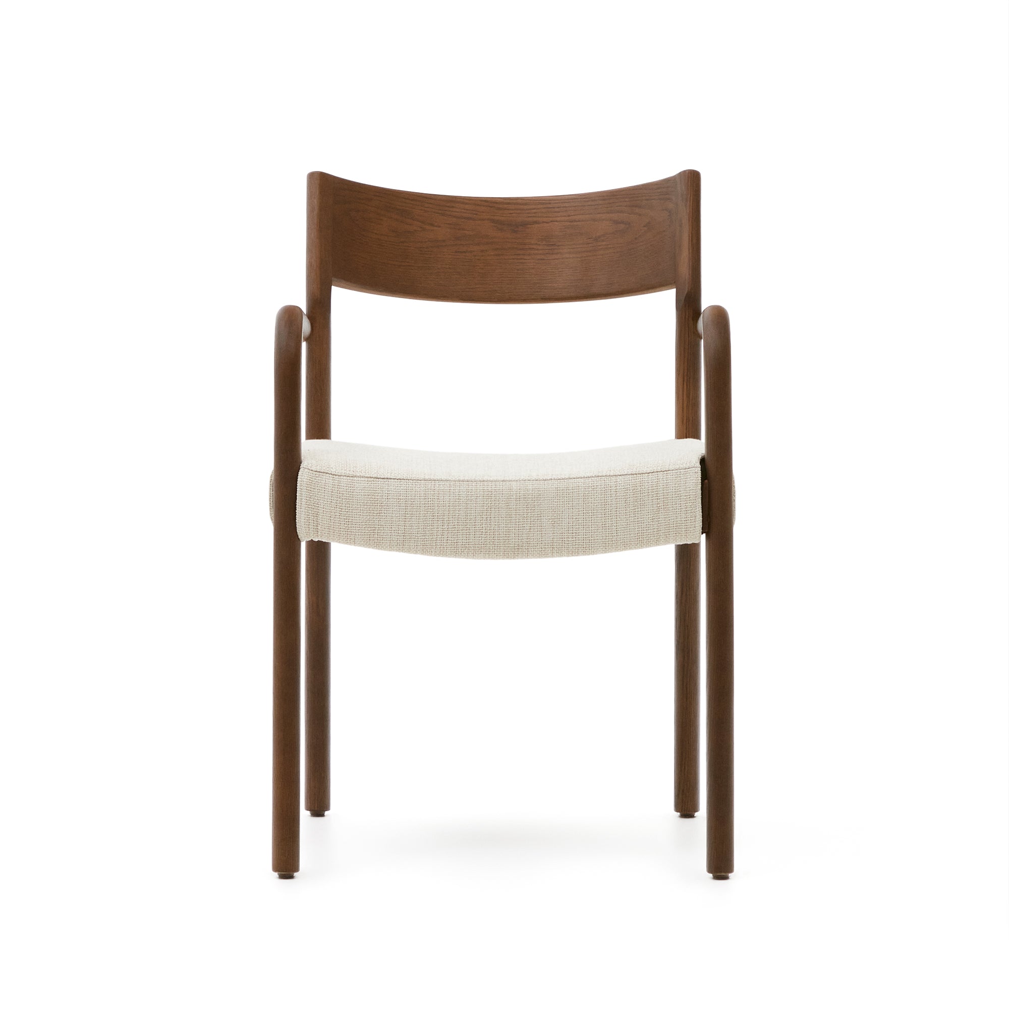 Falconera chair with removable cover, solid oak with walnut finish, FSC Mix Credit