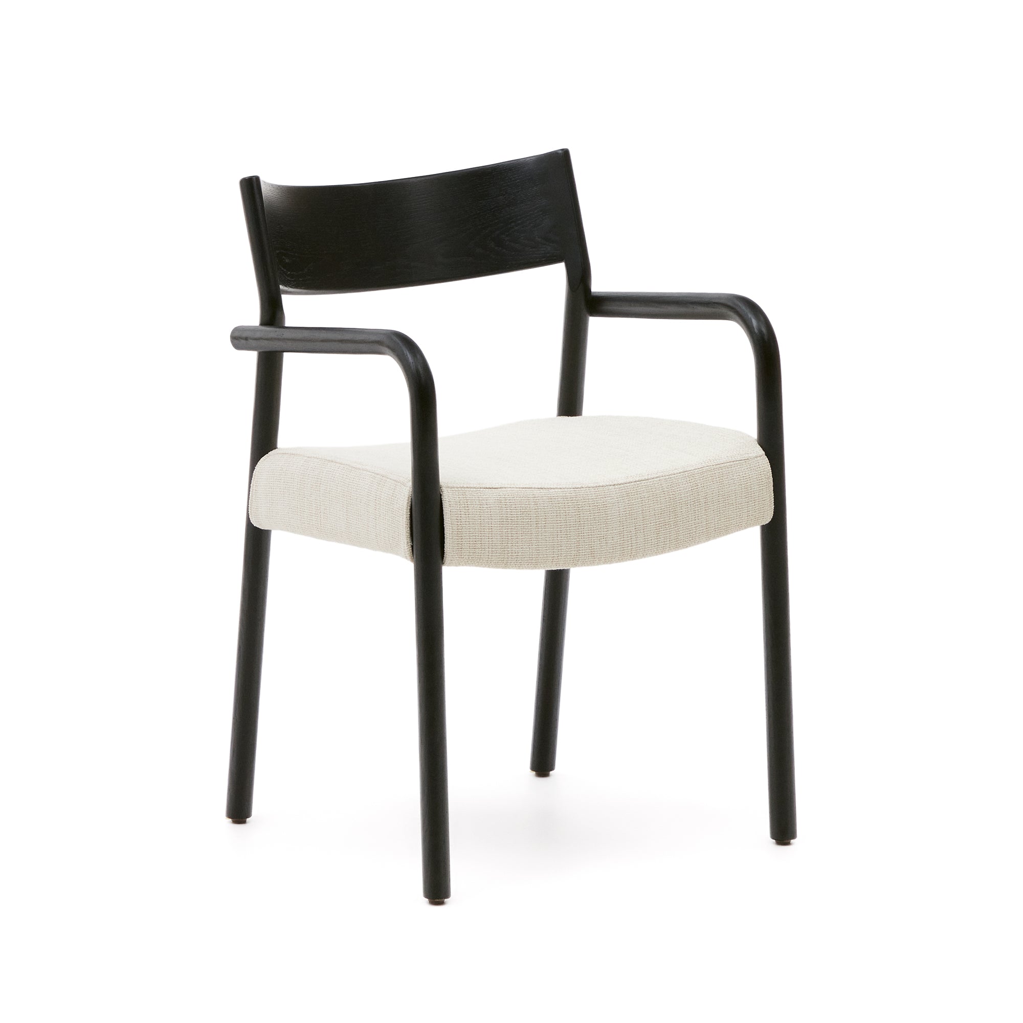 Falconera chair with a removable cover in solid oak wood with black finish FSC Mix Credit - Product Image