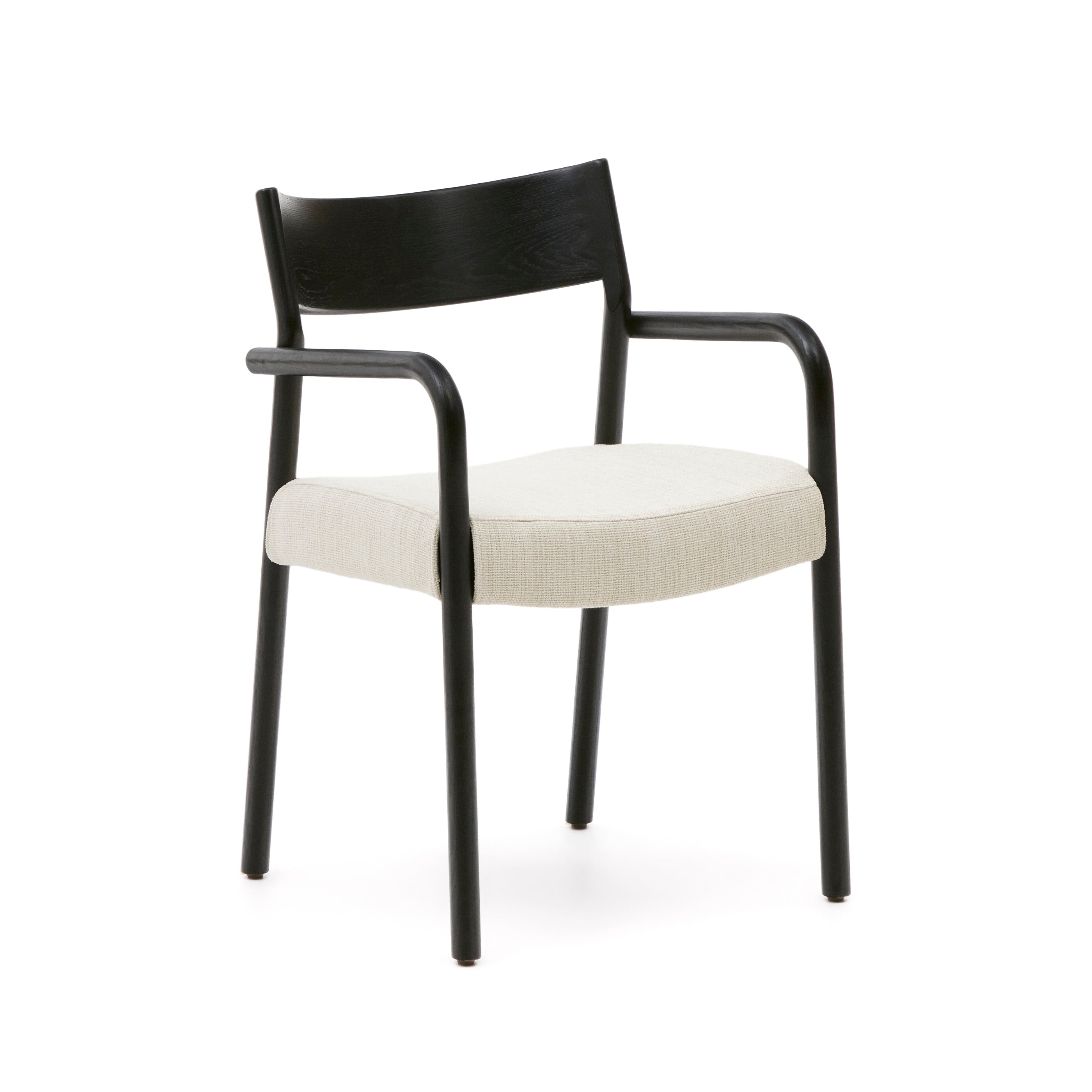 Falconera chair with a removable cover in solid oak wood with black finish FSC Mix Credit - Product Image