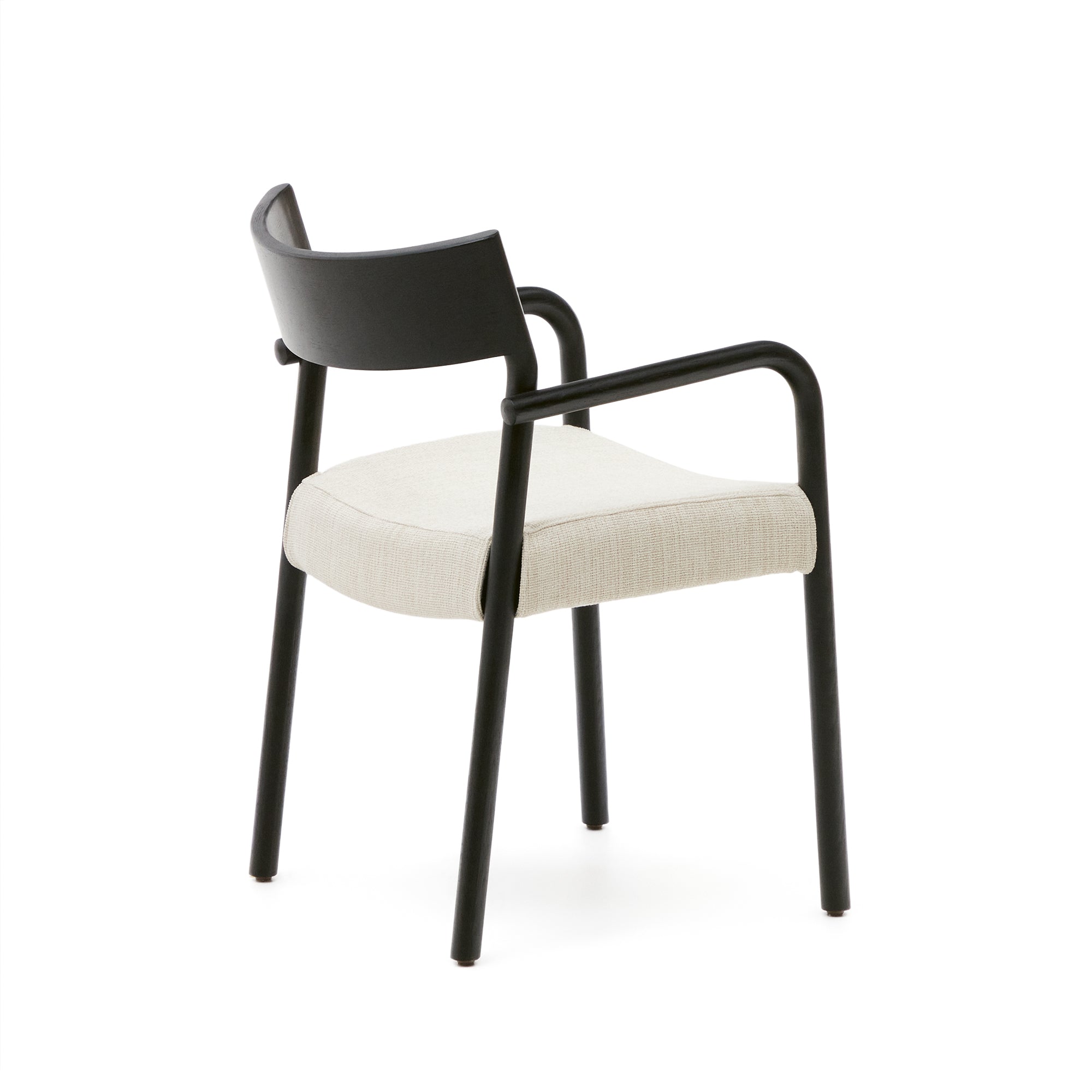 Falconera chair with a removable cover in solid oak wood with black finish FSC Mix Credit - Product Image