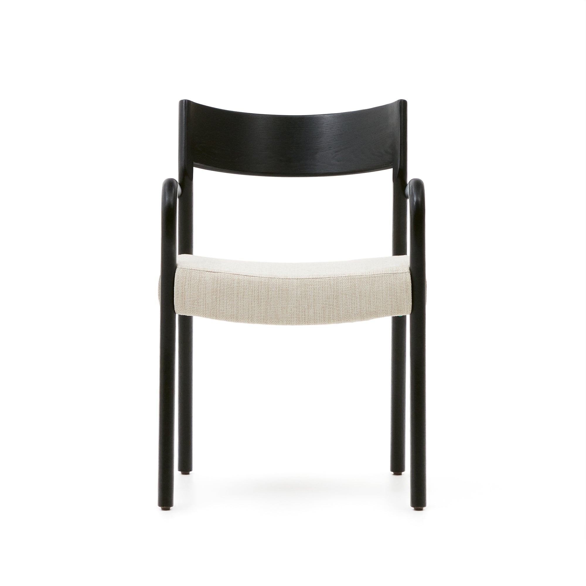 Falconera chair with removable cover, solid oak with black finish, FSC Mix Credit