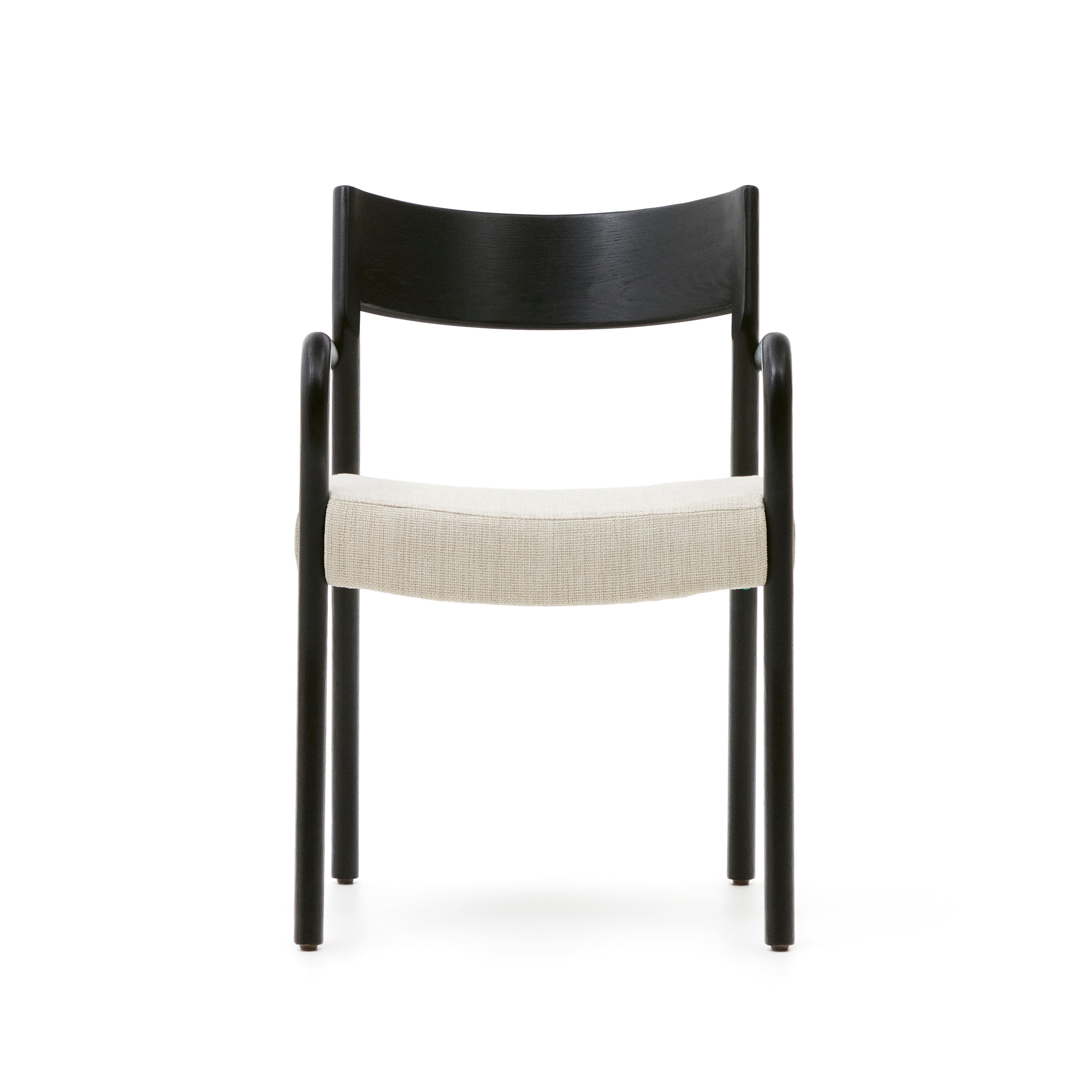 Falconera chair with a removable cover in solid oak wood with black finish FSC Mix Credit - Product Image