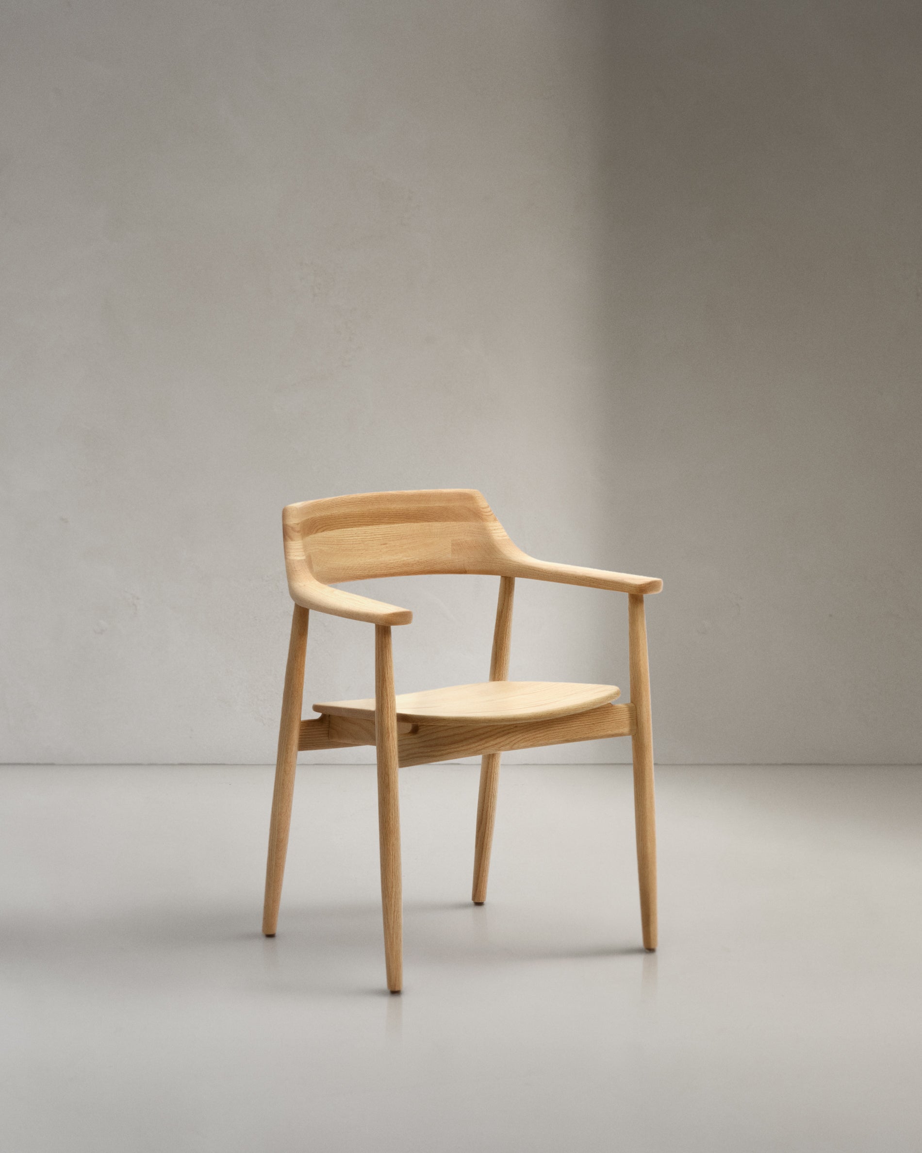 Fondes chair in solid oak wood with natural finish FSC Mix Credit - Product View