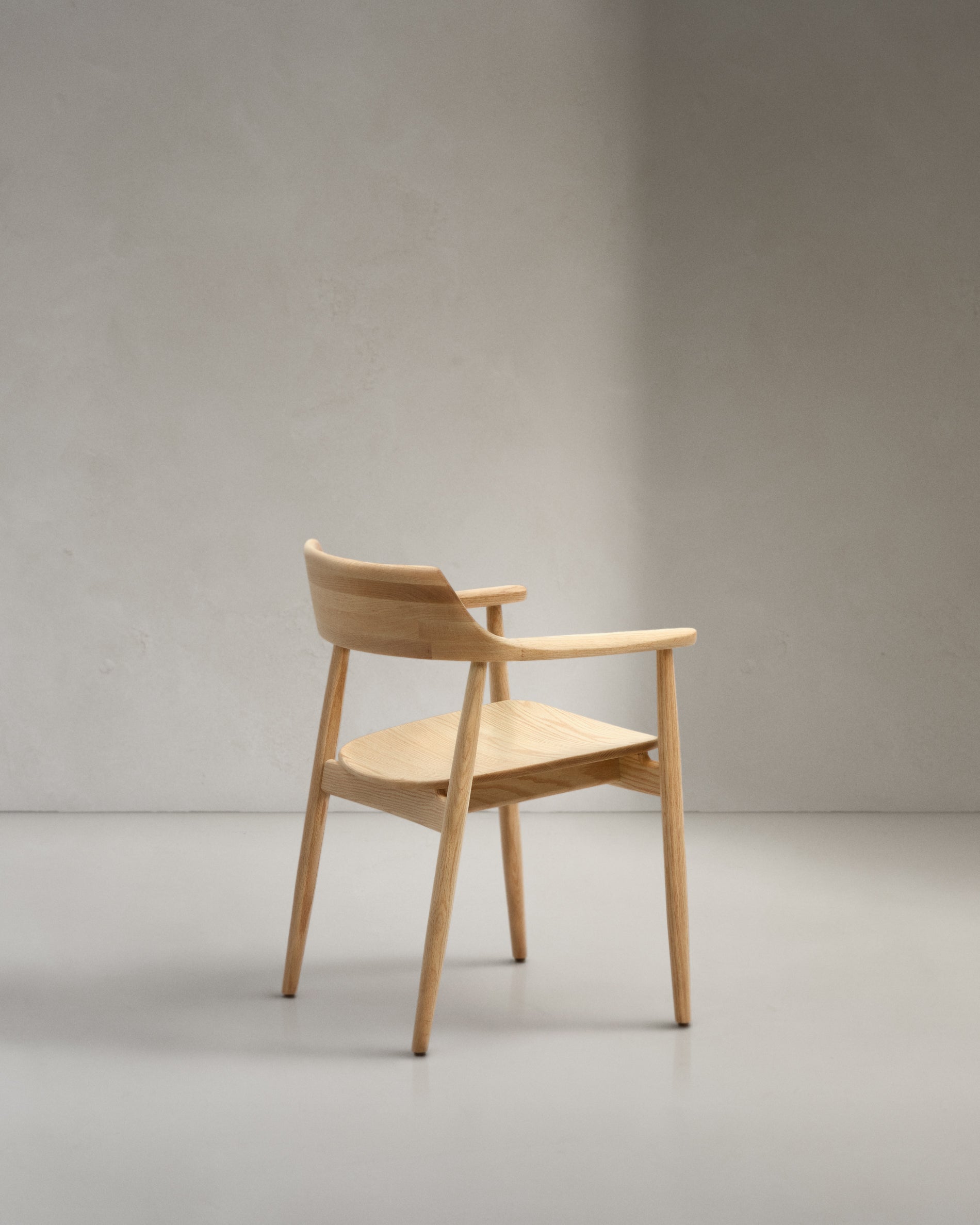 Fondes chair in solid oak wood with natural finish FSC Mix Credit - Product View