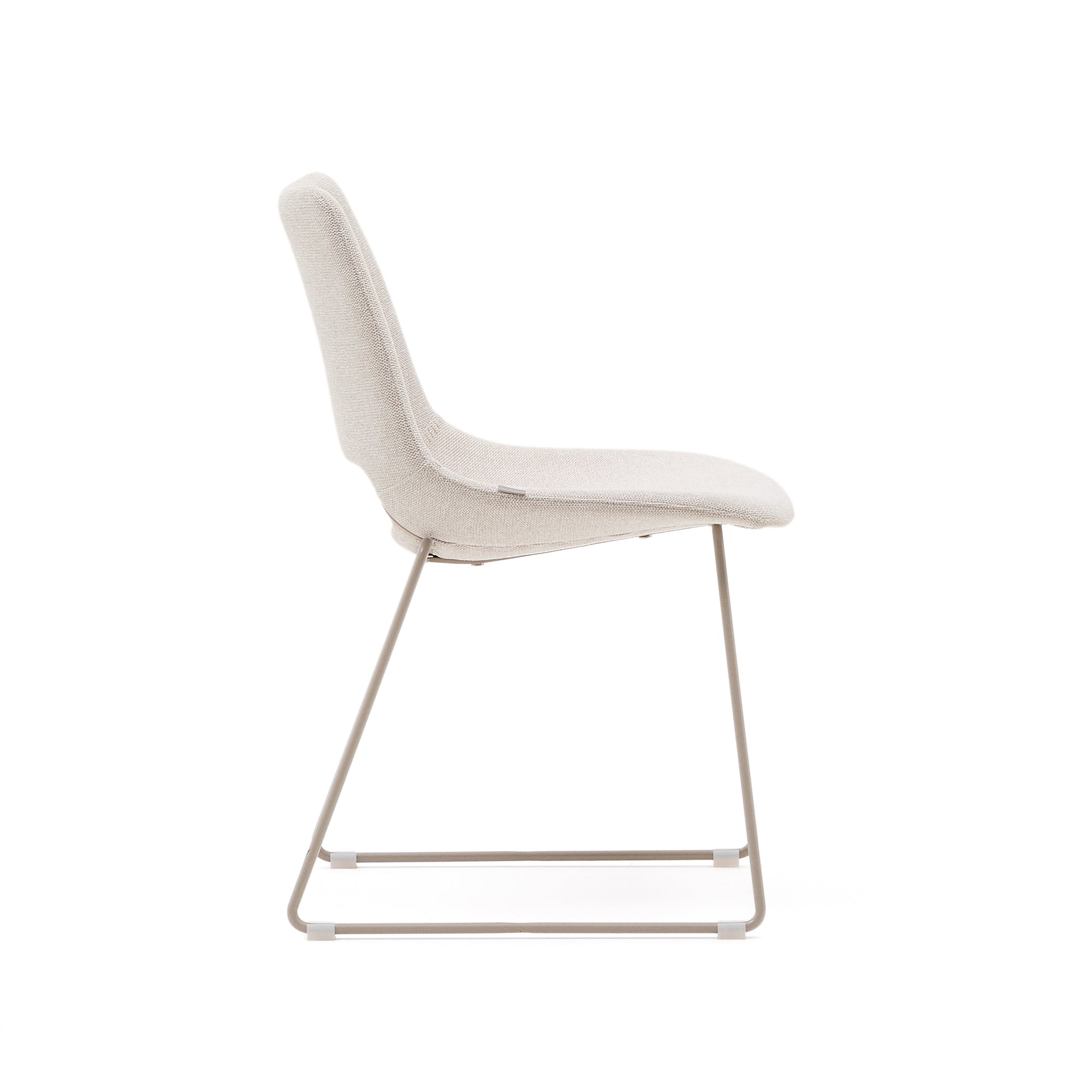 Zahara chair in beige with steel legs in a beige finish - Product Image