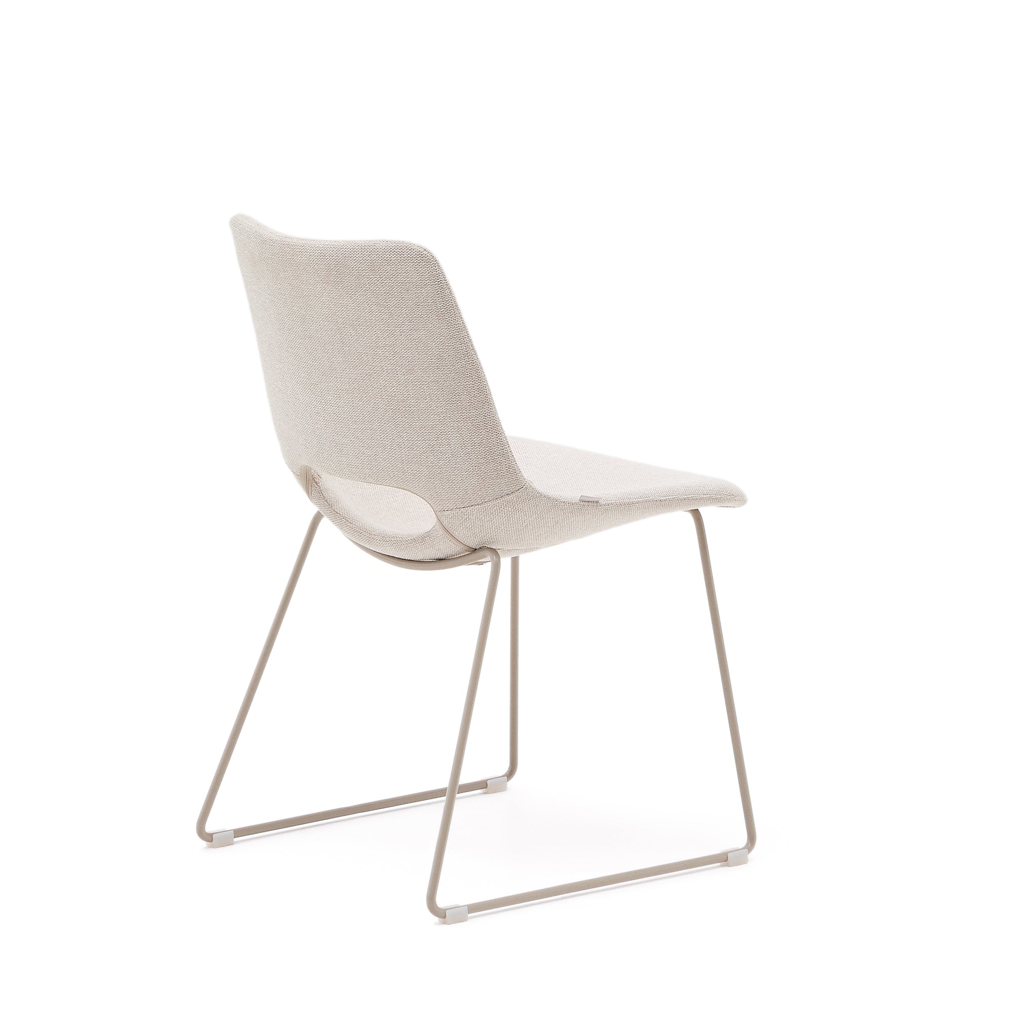 Zahara chair in beige with steel legs in a beige finish - Product Image