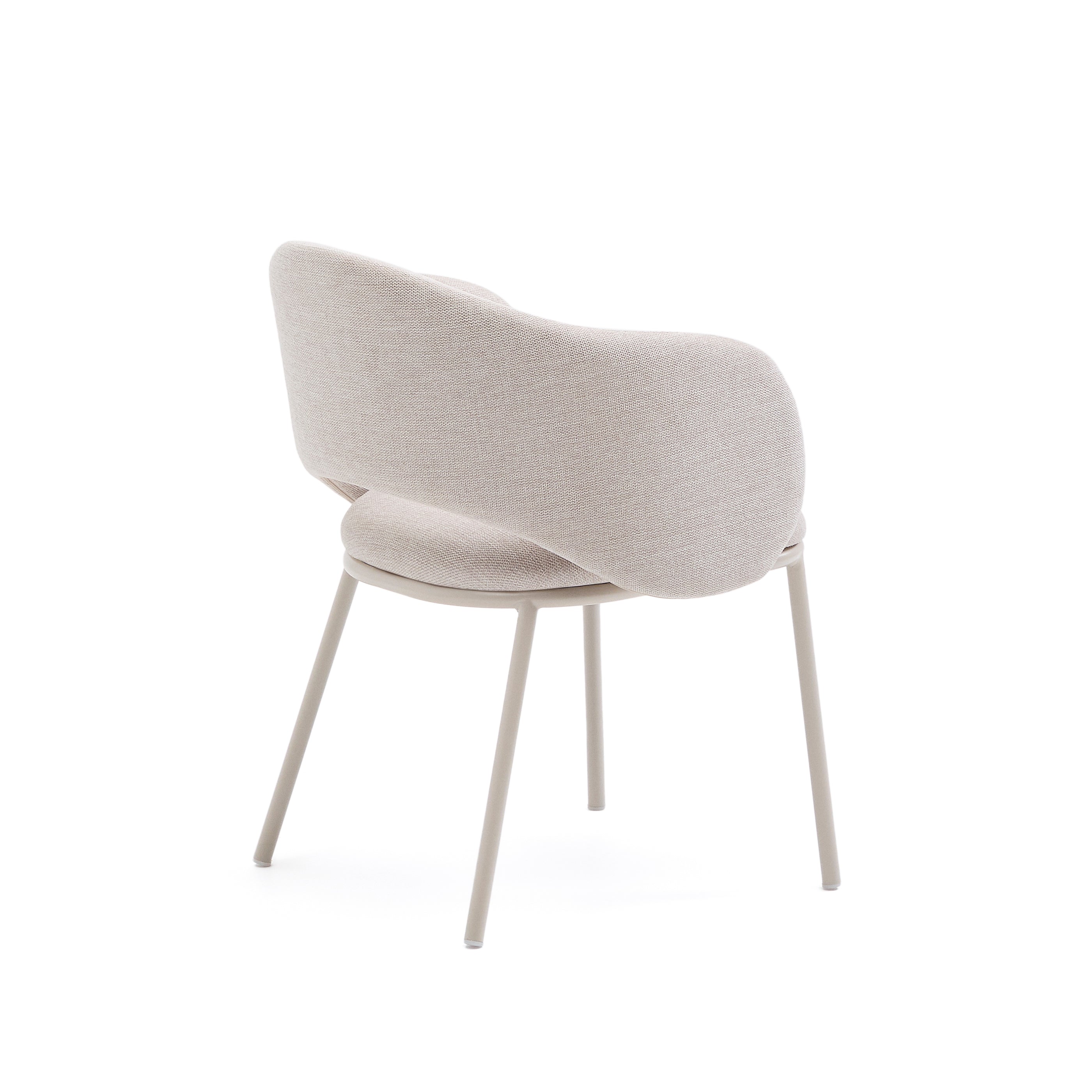 Maina chair in beige and steel legs in a beige finish, FSC Mix Credit - Product Image