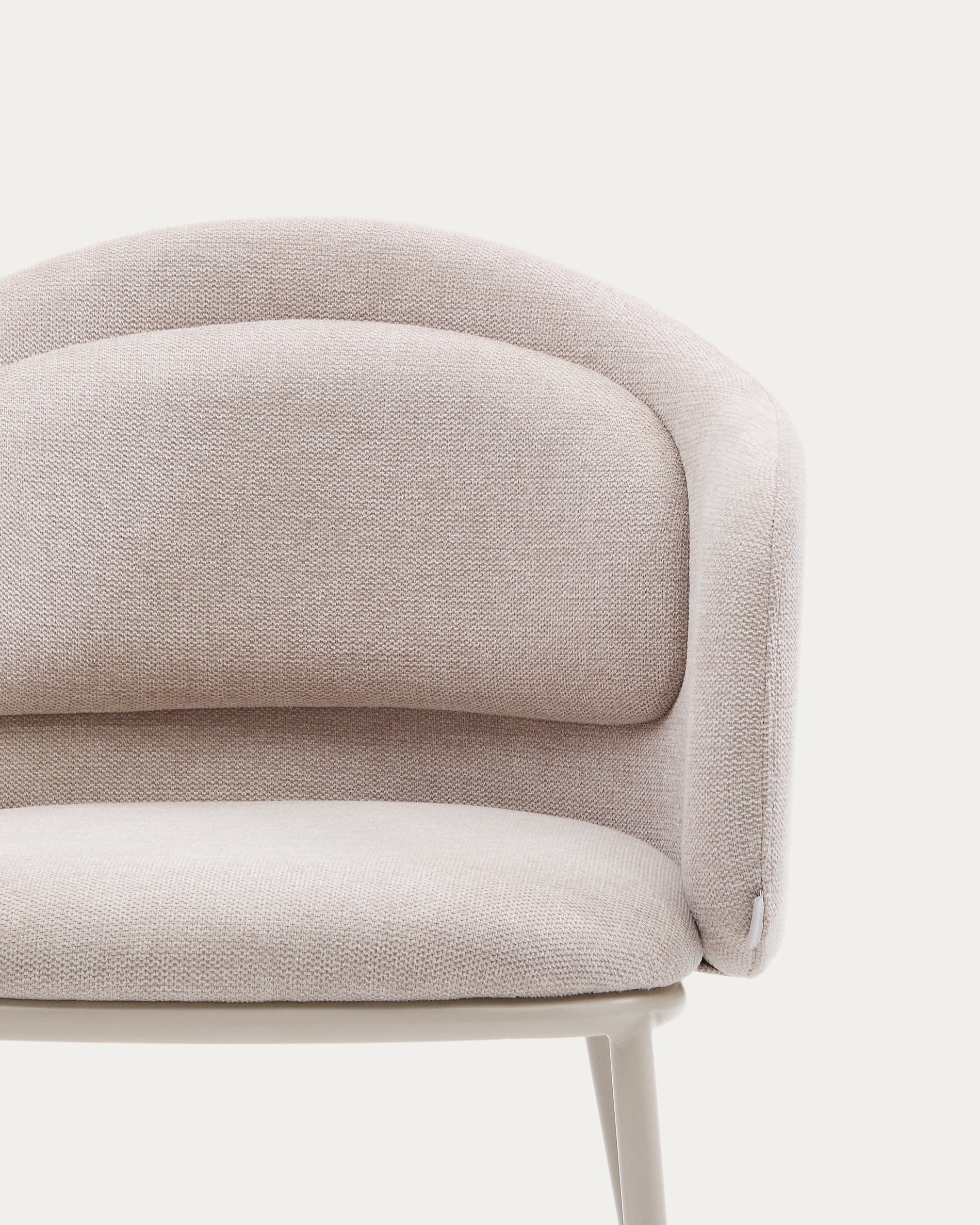 Idaira chair in beige and steel legs in a beige finish, FSC Mix Credit - Detail