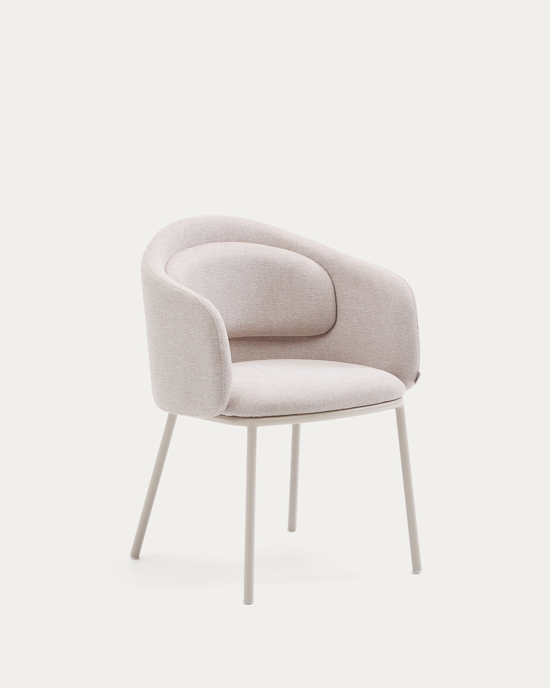 Idaira chair in beige and steel legs in a beige finish, FSC Mix Credit - Product View