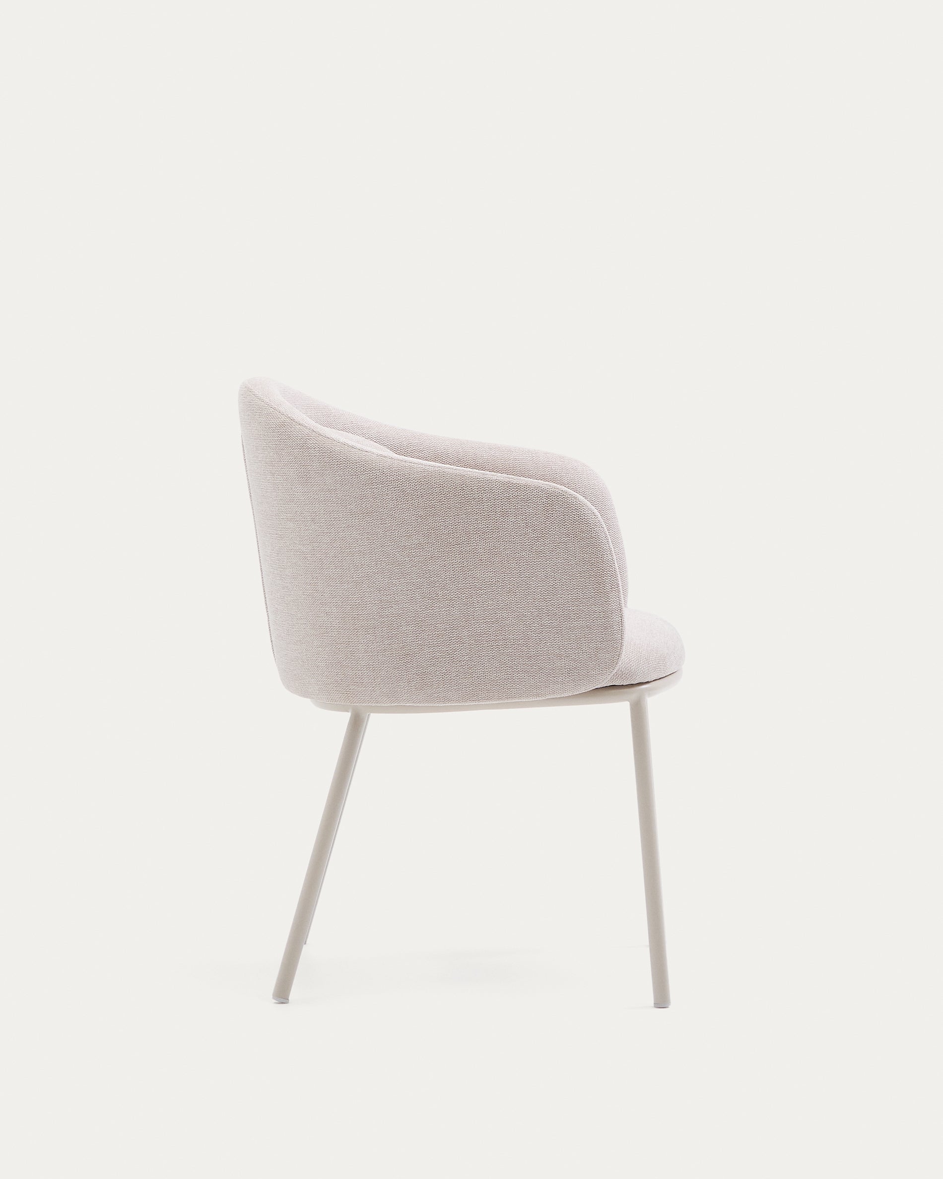 Idaira chair in beige and steel legs in a beige finish, FSC Mix Credit - Product View