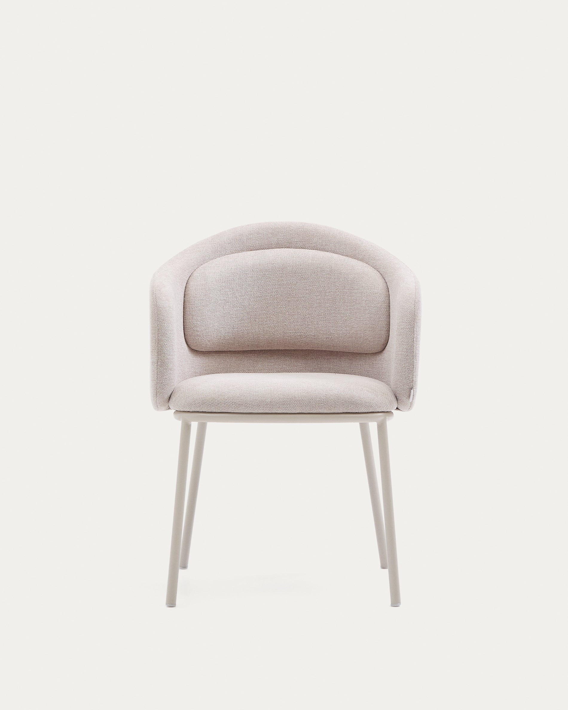 Idaira chair in beige and steel legs in a beige finish, FSC Mix Credit - Product View