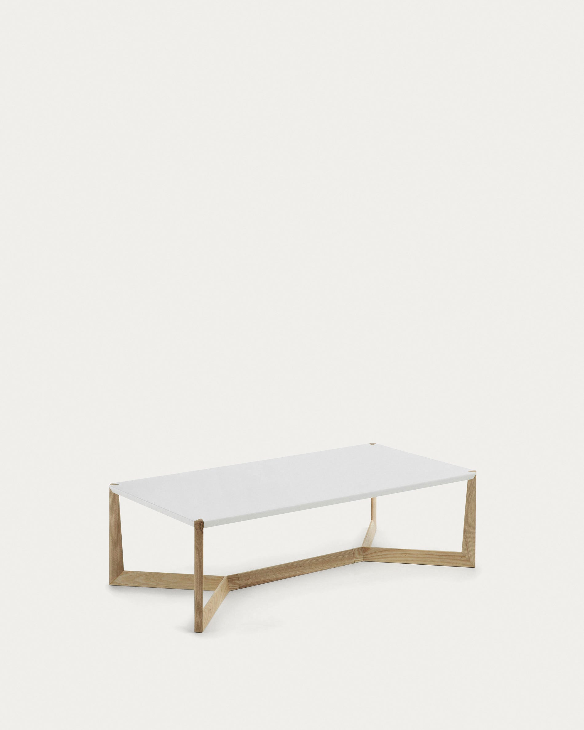White and ash Quatro coffee table 120 x 60 cm - Product View