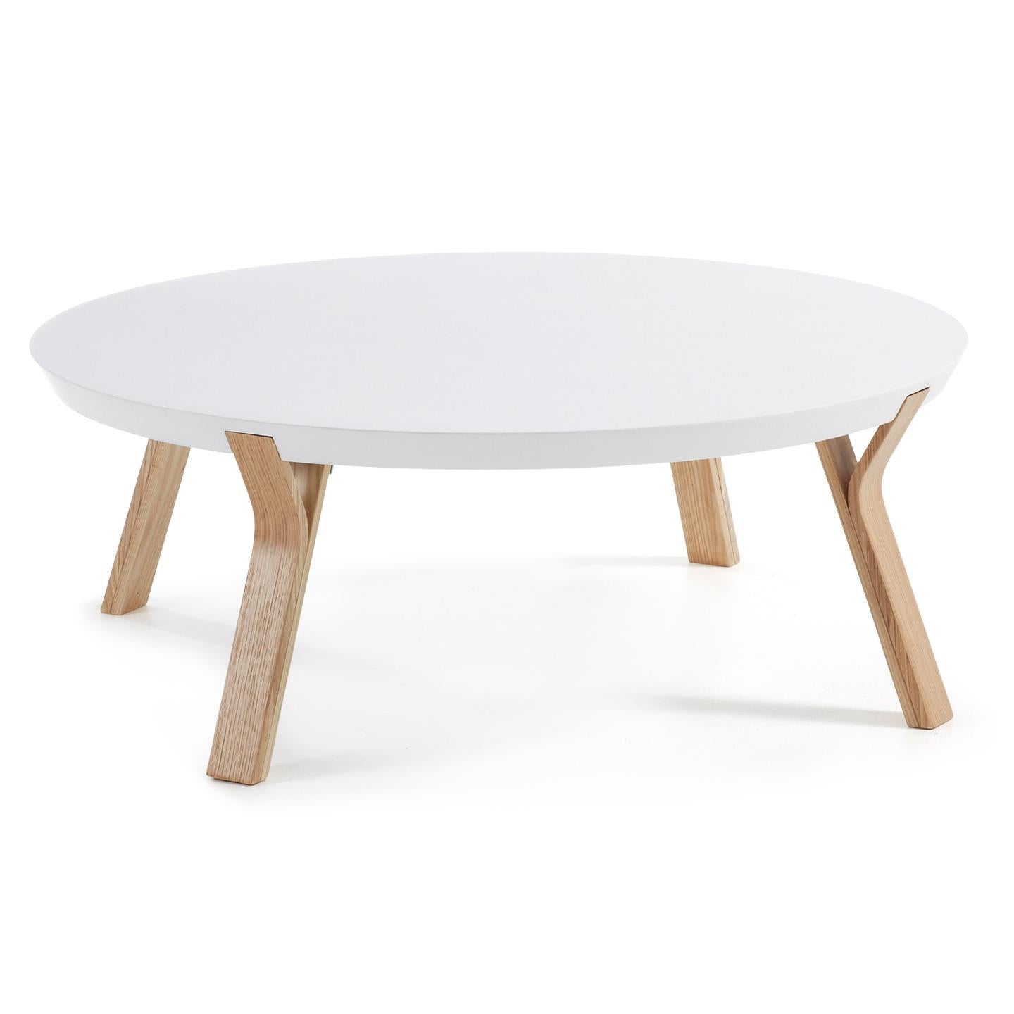 White and ash Dilos coffee table Ø 90 cm - Product Image