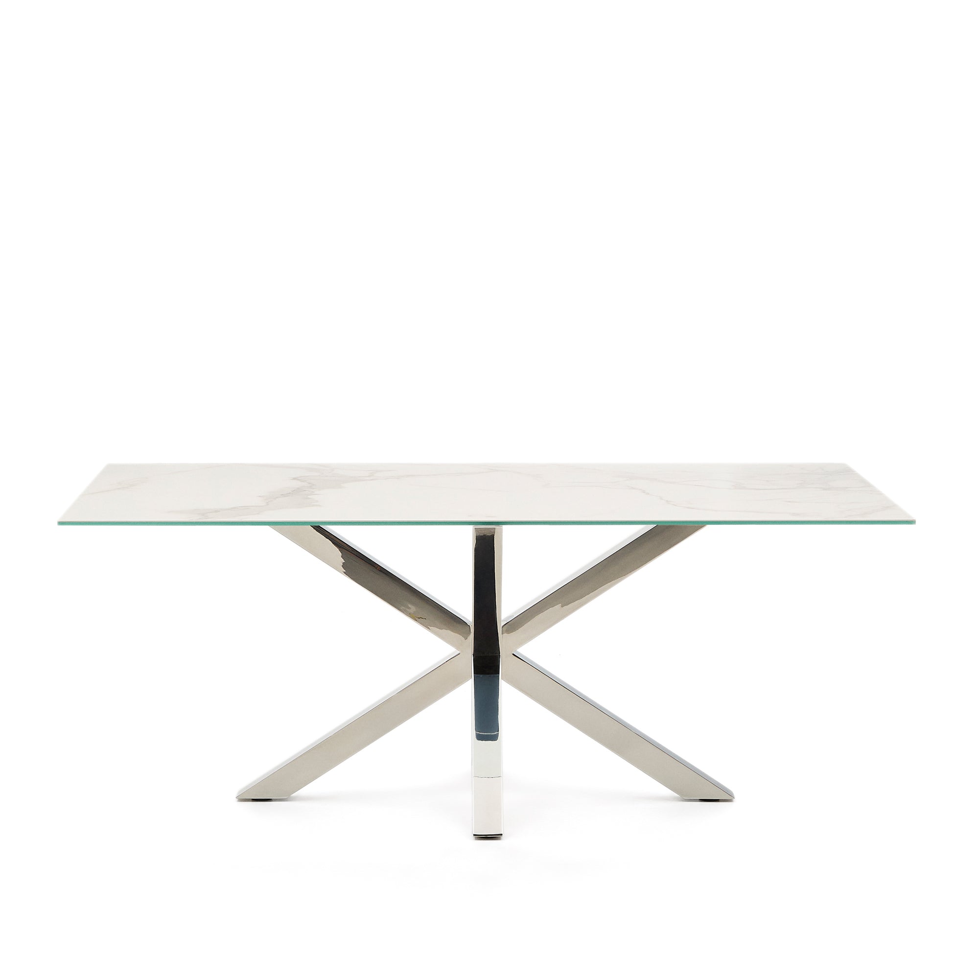 Argo table in Iron Moss porcelain and stainless steel legs, 200 x 100 cm - Product Image