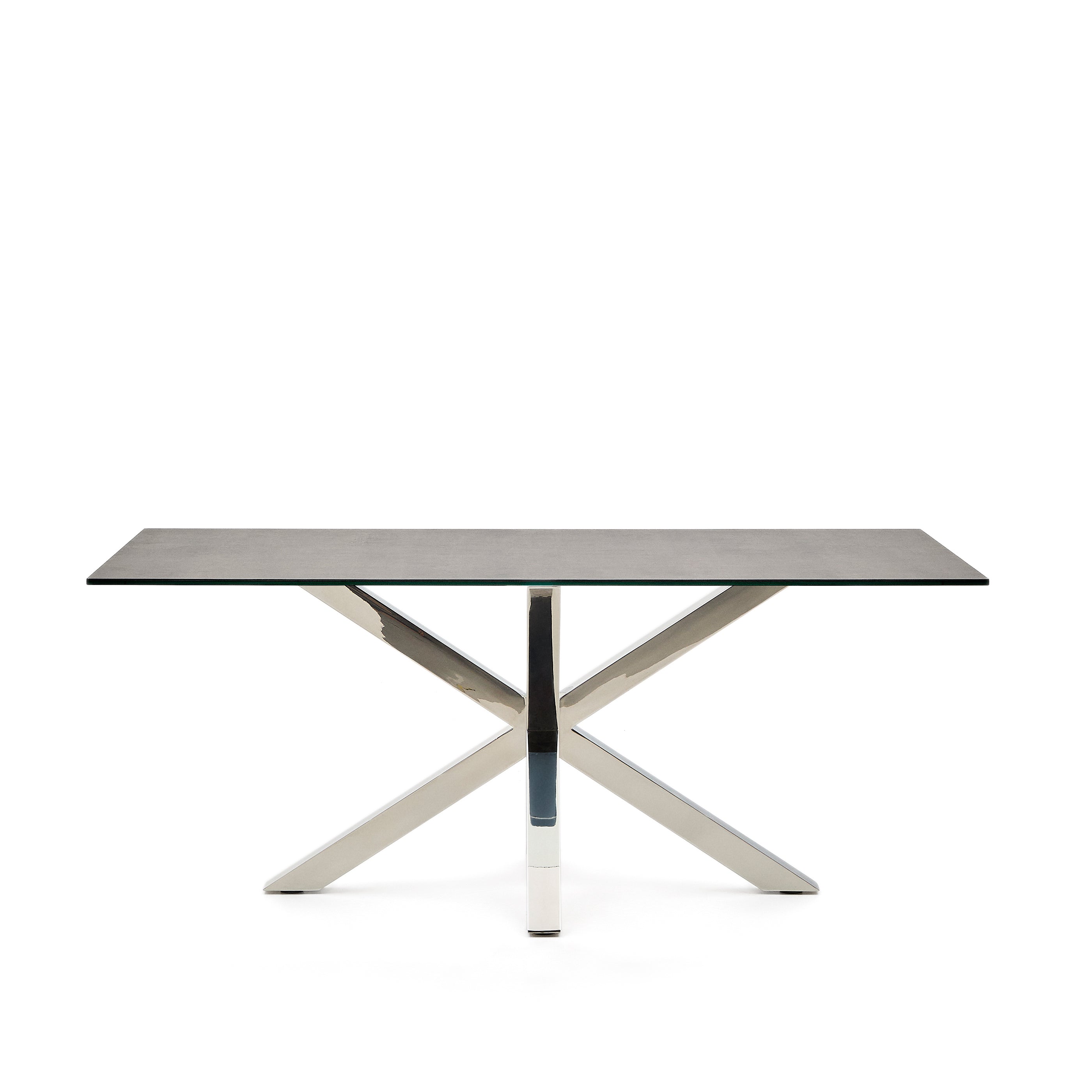 Argo asztal 180x100, Rozsdamentes Acél Porcelán Vas Moha