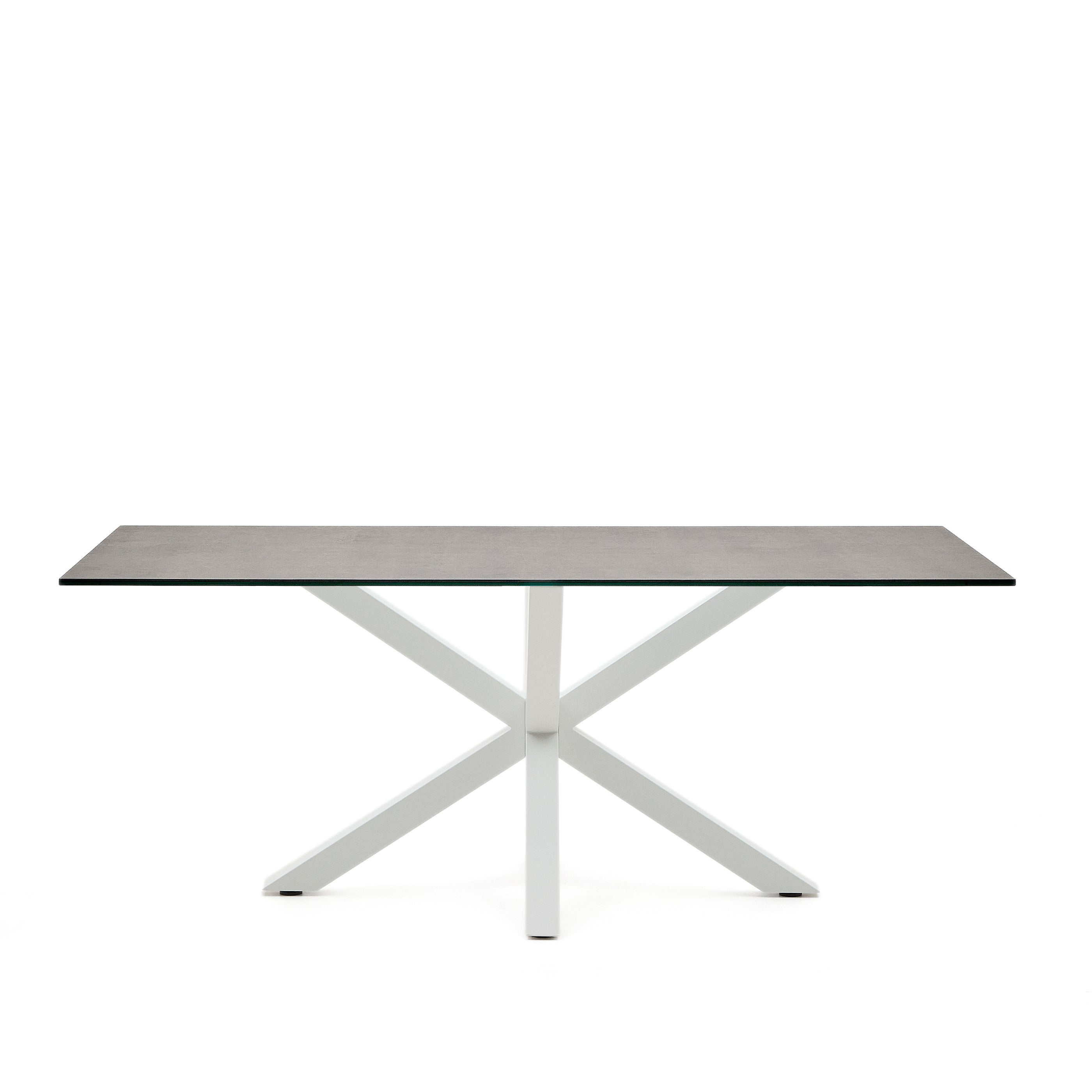 Argo asztal 200x100, fehér Porcelán Vas Moha