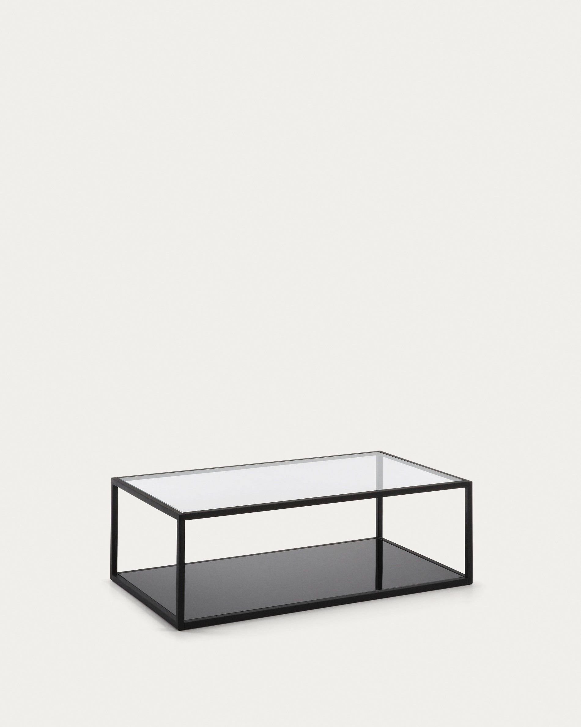 Blackhill black rectangular coffee table 110 x 60 cm - Product View