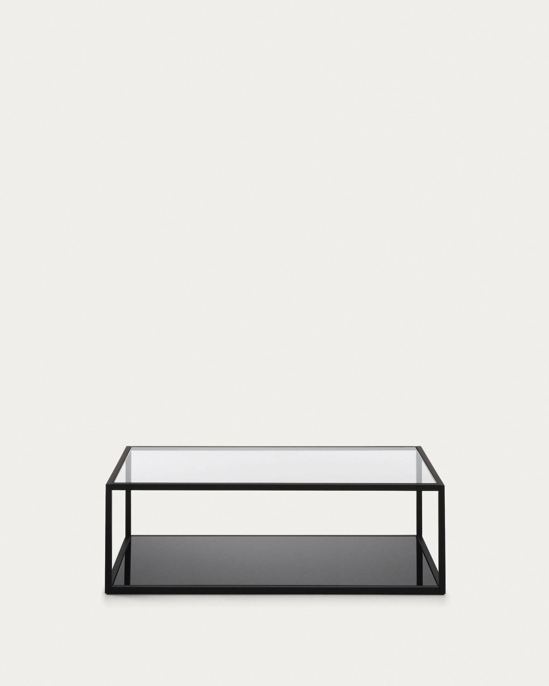 Blackhill black rectangular coffee table 110 x 60 cm - Product View