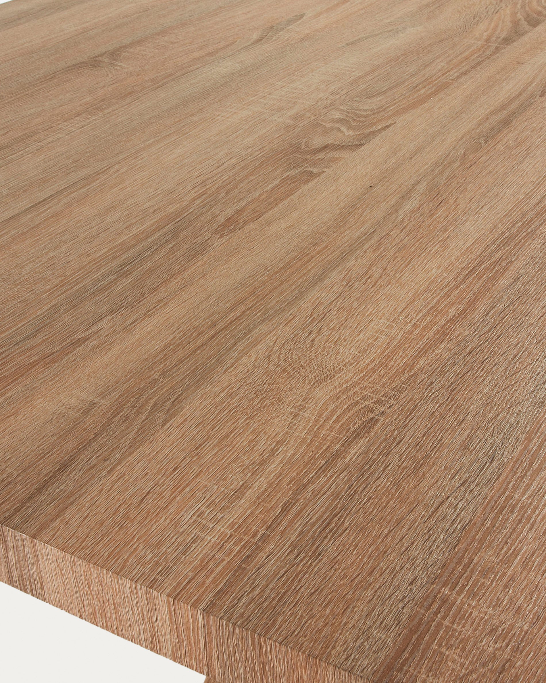 Argo table in melamine with natural finish and wood-effect steel legs 200 x 100 cm - Detail