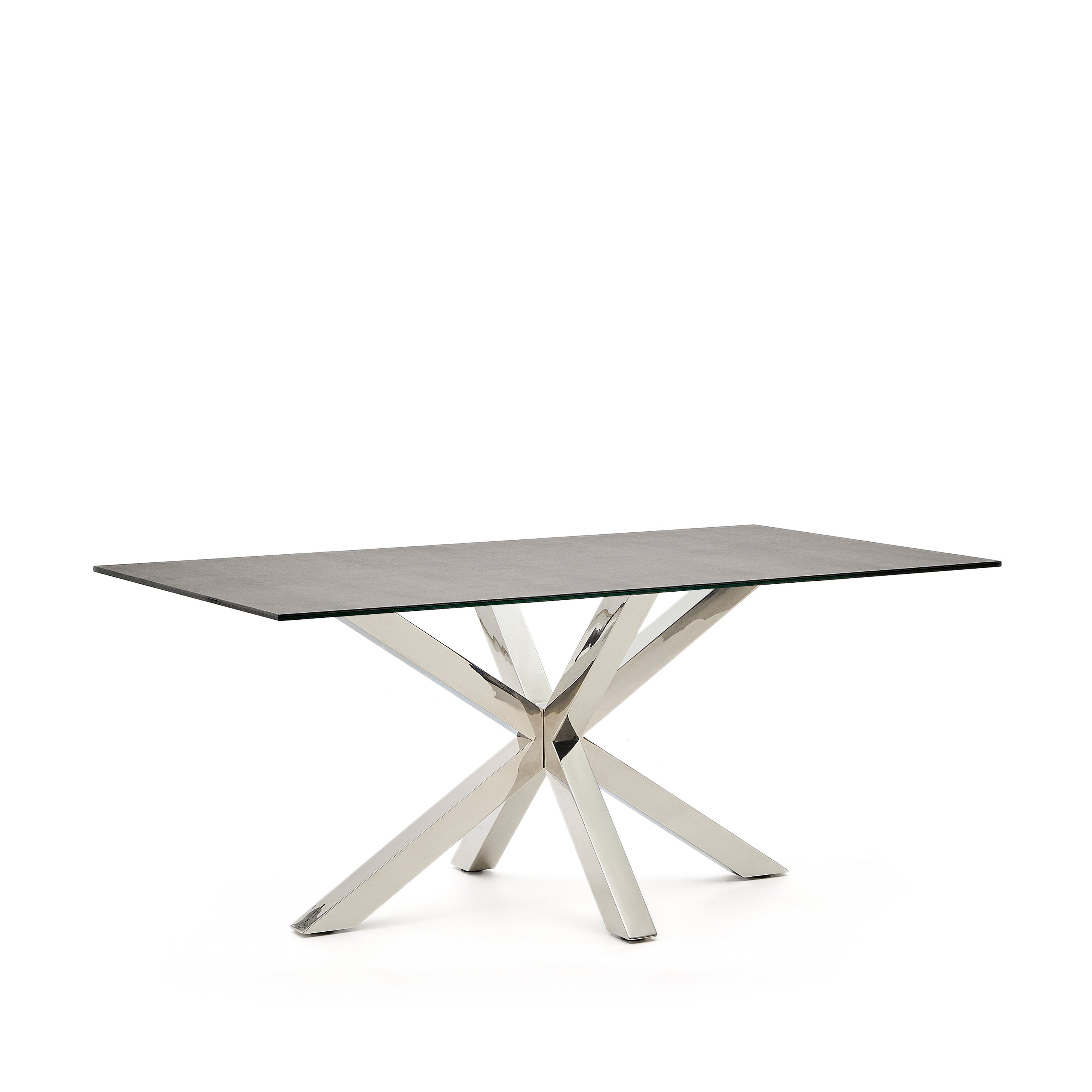 Argo table Iron Moss porcelain and stainless steel legs, 160 x 90 cm