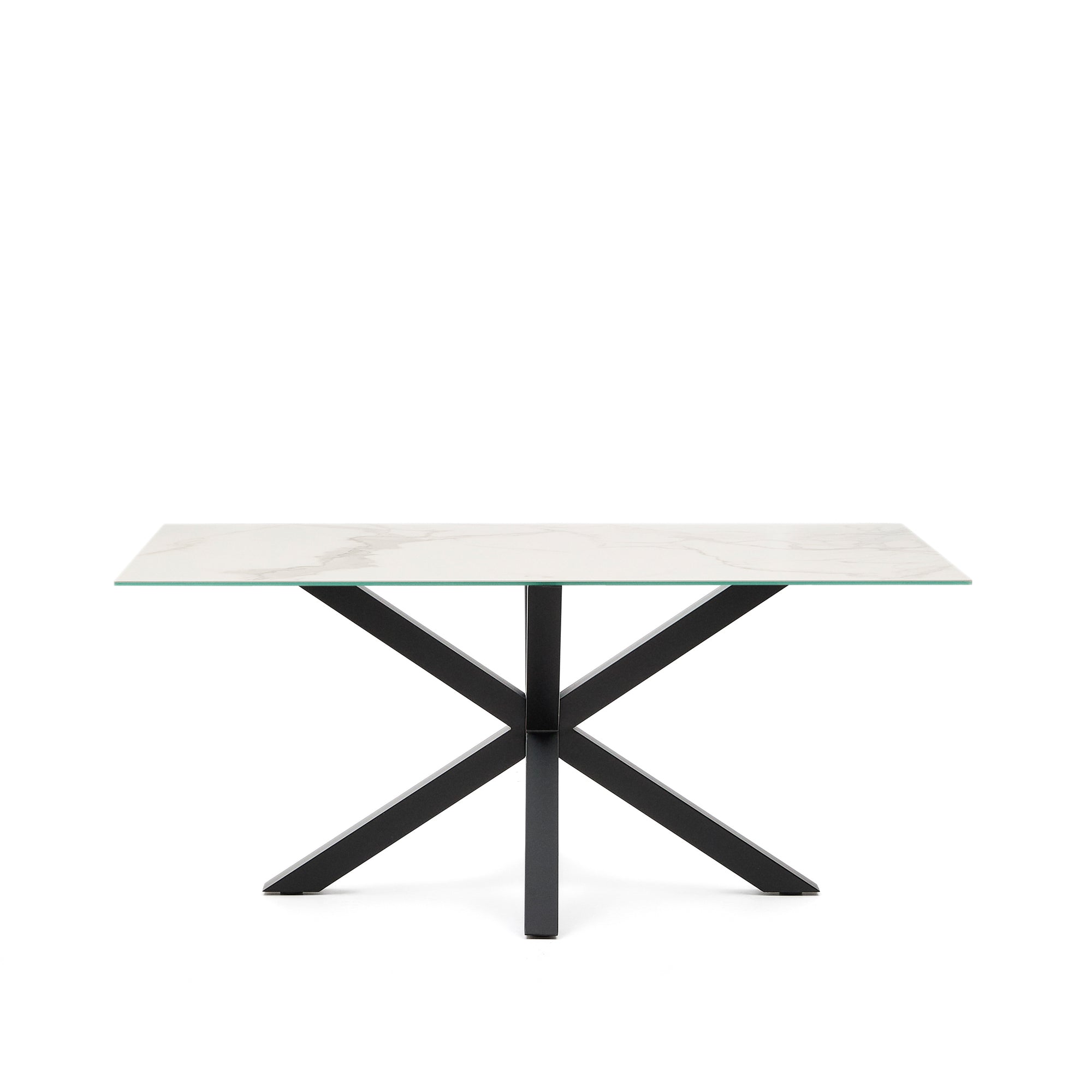 Argo table 160x90 black, porcelain Kalos Blanco - Product Image