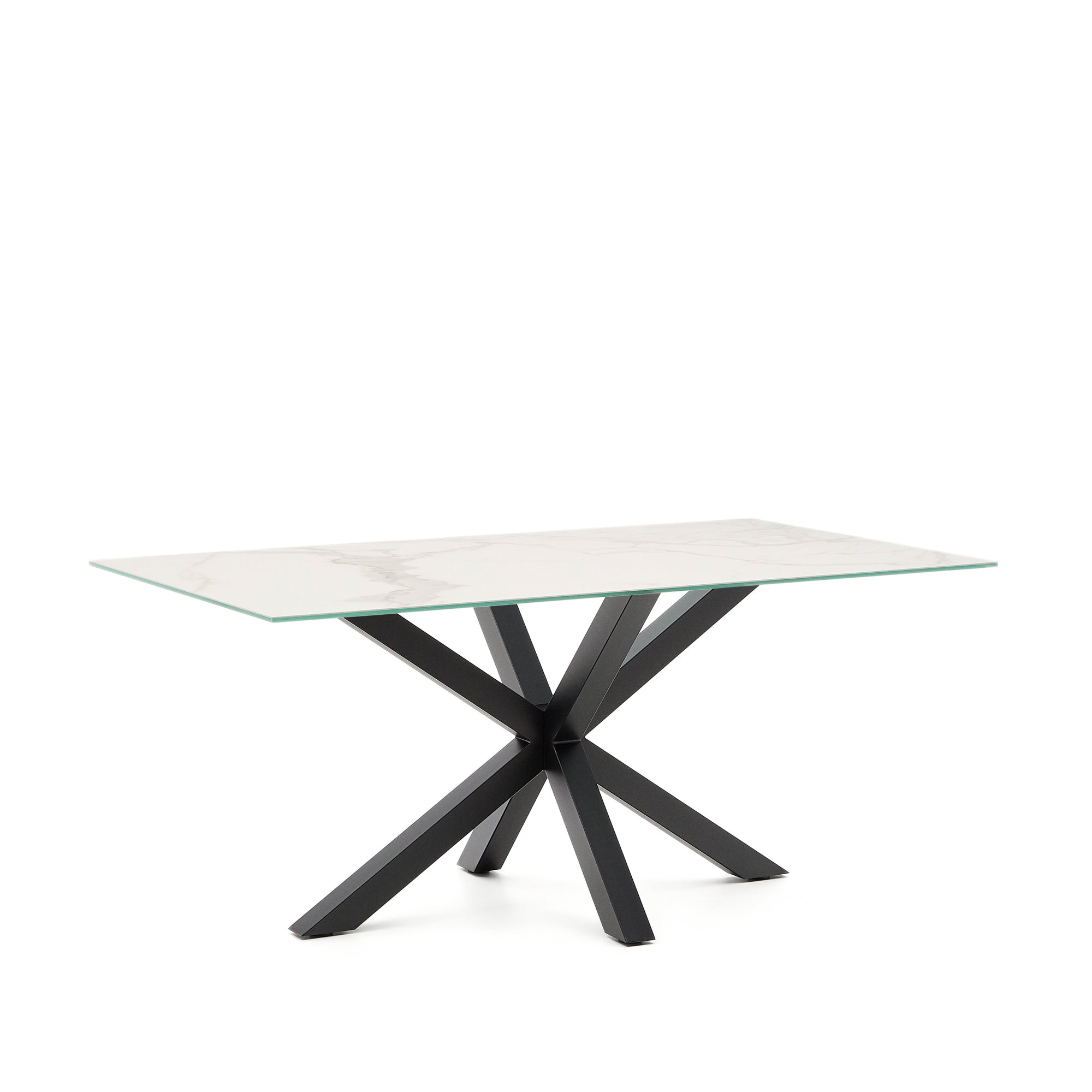 Argo table 160x90 black, porcelain Kalos Blanco - Product Image