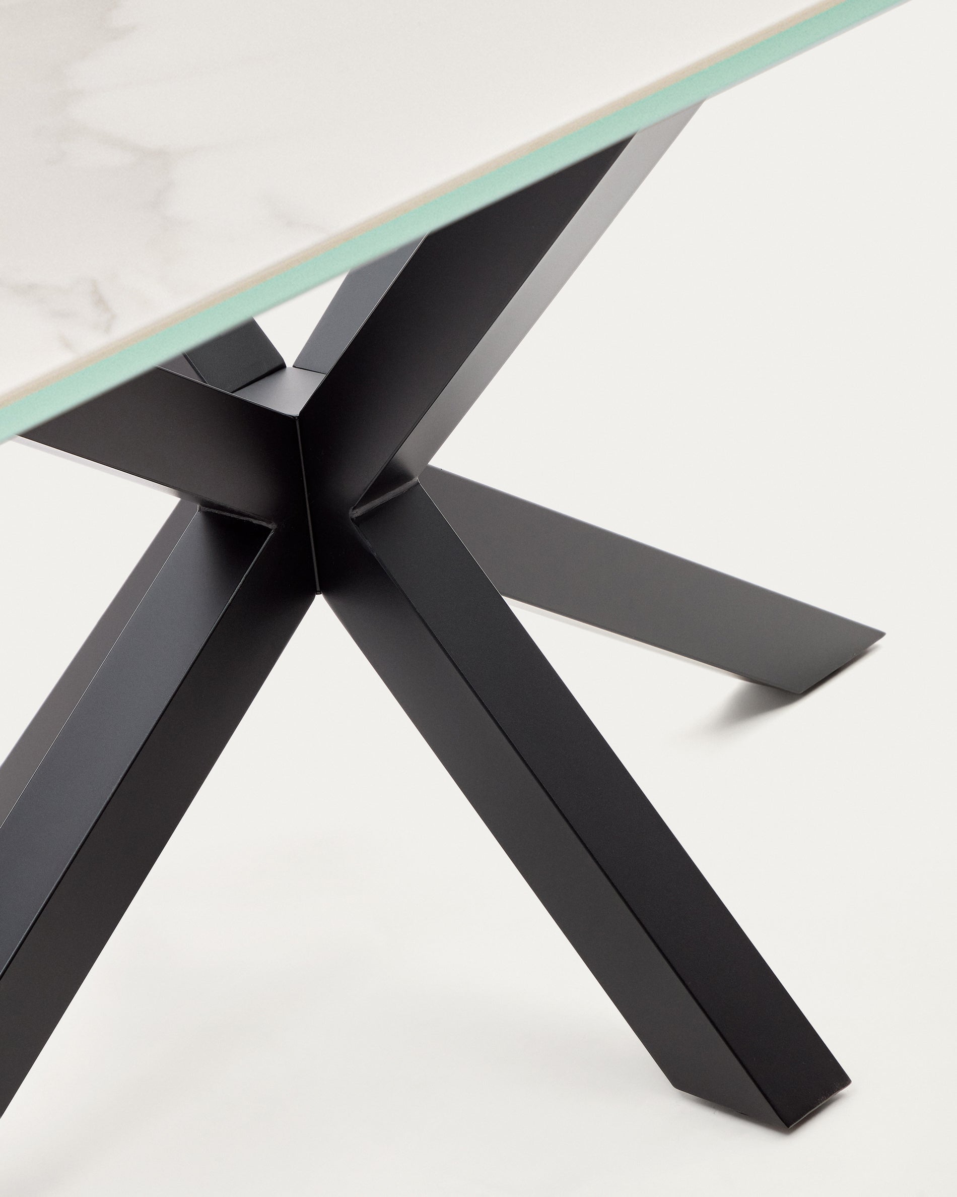 Argo asztal 160x90 fekete, Kalos Blanco porcelán
