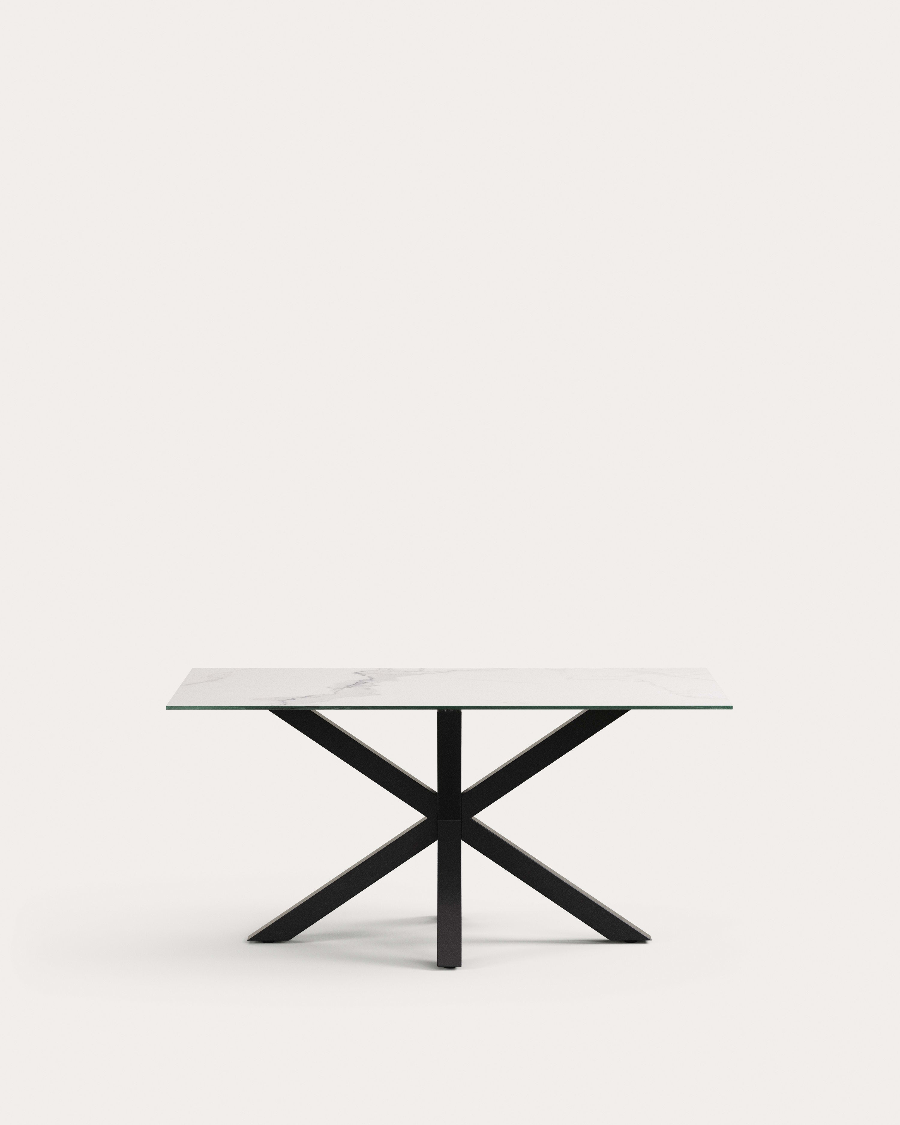 Argo table 160x90 black, porcelain Kalos Blanco - Product View