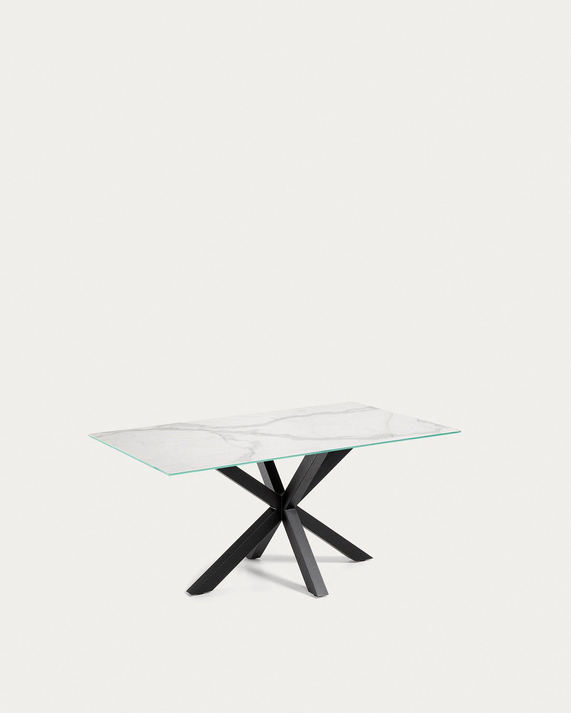 Argo table 160x90 black, porcelain Kalos Blanco - Product View